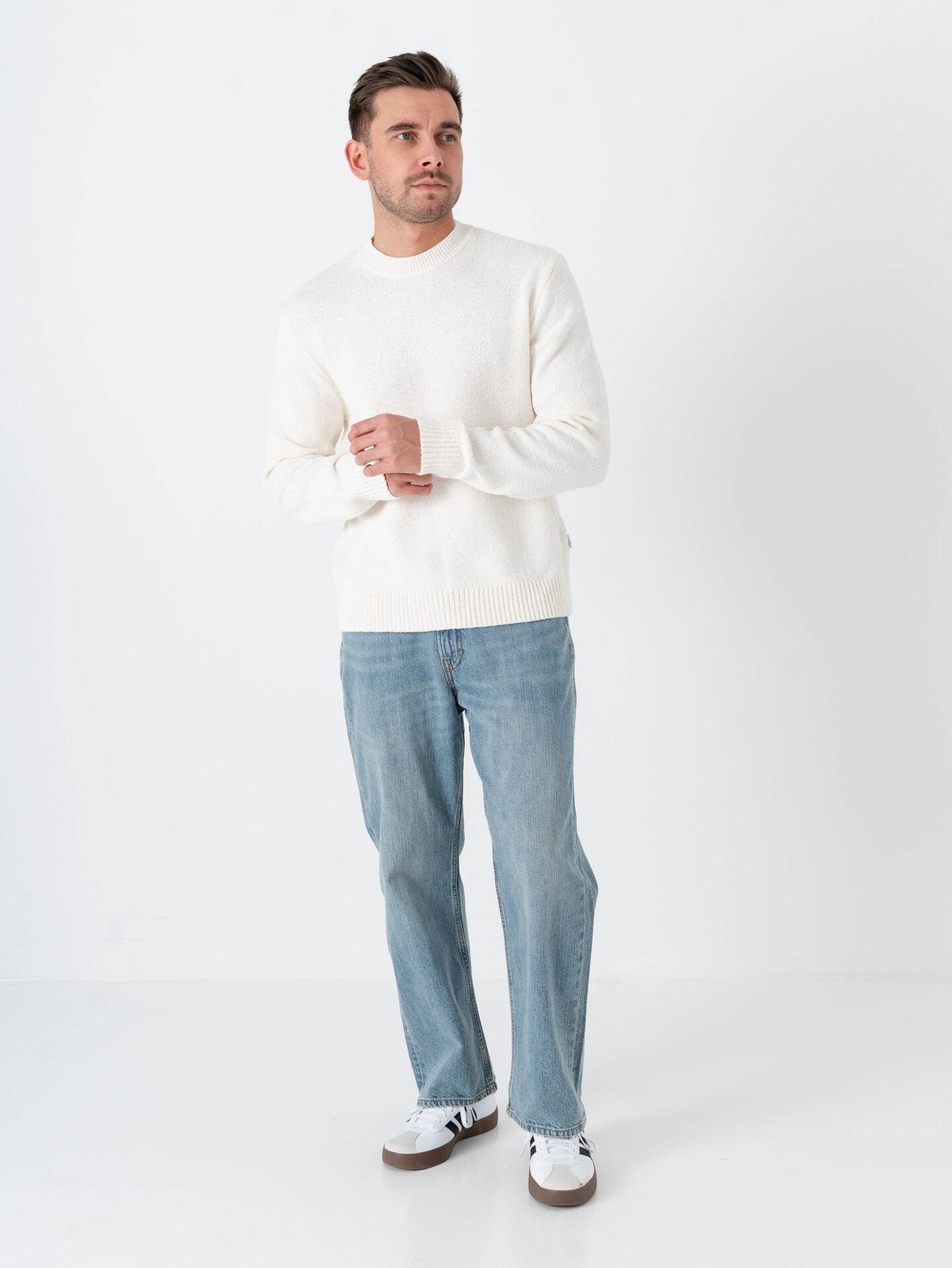 Jack and Jones Catskills Knit Crew Neck Sea Salt