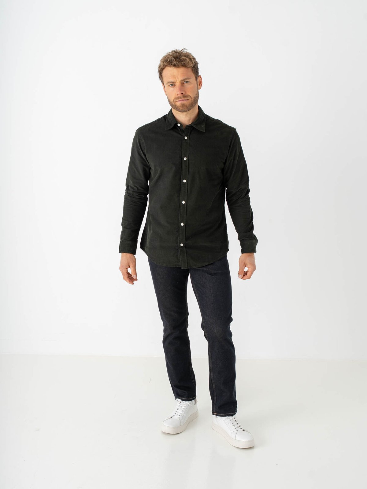 Jack and Jones Field Cord Shirt Long Sleeve Rosin