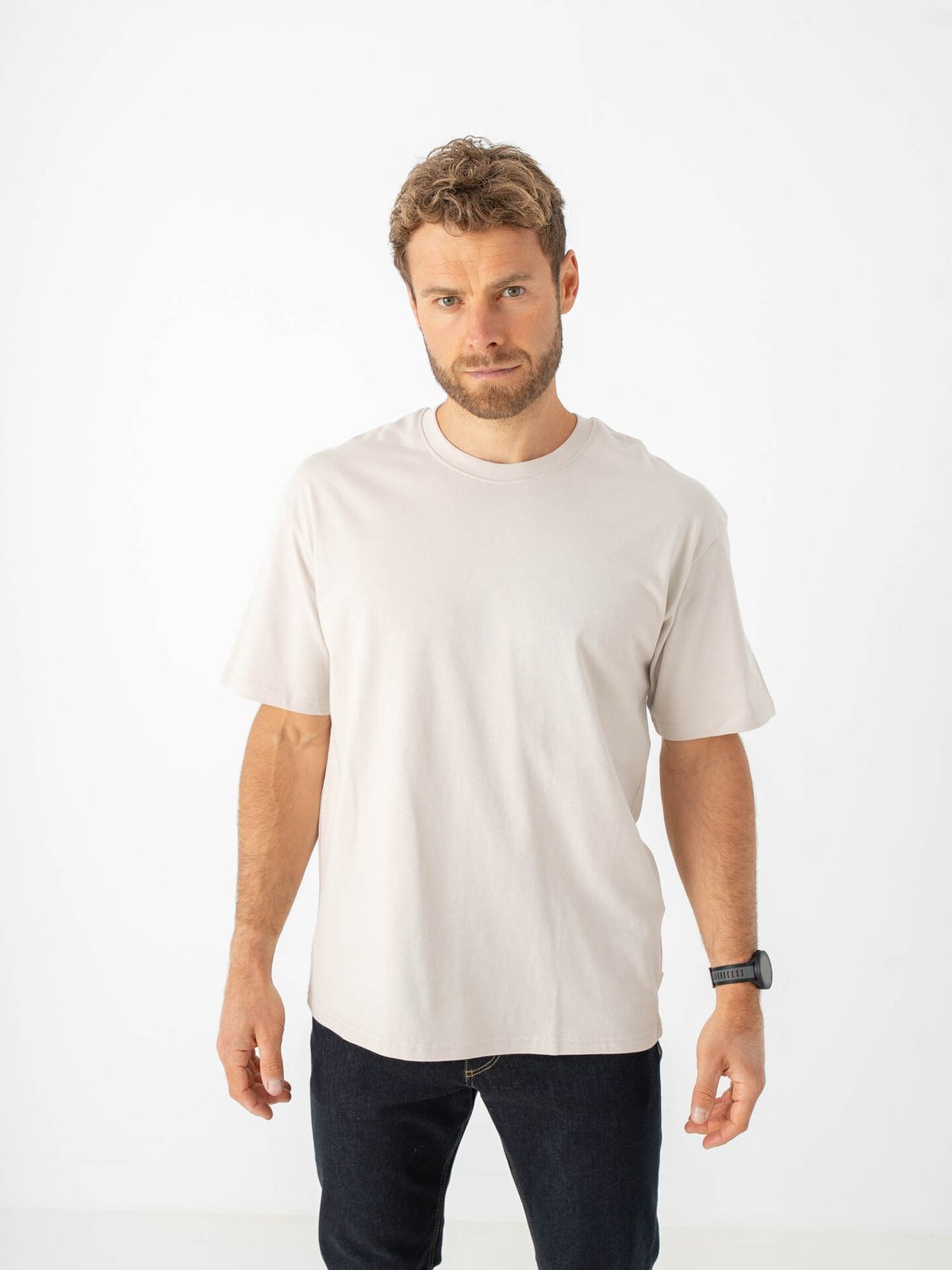 Jack and Jones Organic Relaxed Tee Short Sleeve O-Neck Moonbeam
