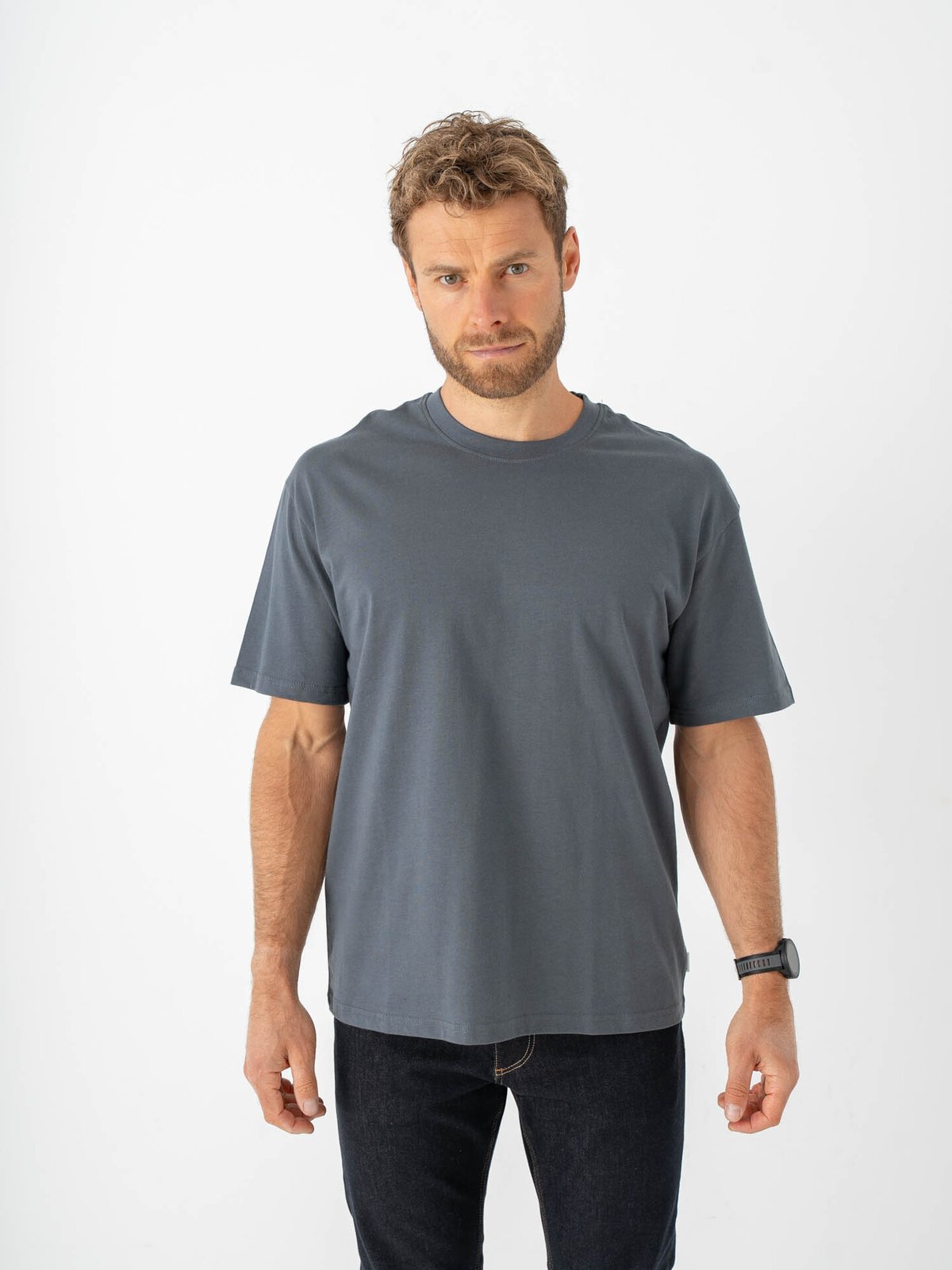 Jack and Jones Organic Relaxed Tee Short Sleeve O-Neck Turbulence