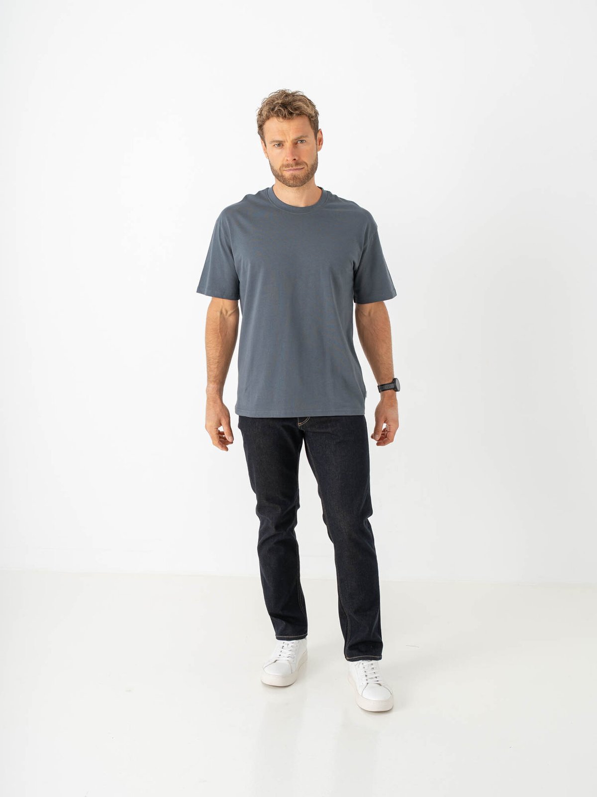 Jack & Jones Organic Relaxed Tee Short Sleeve O-Neck Turbulence