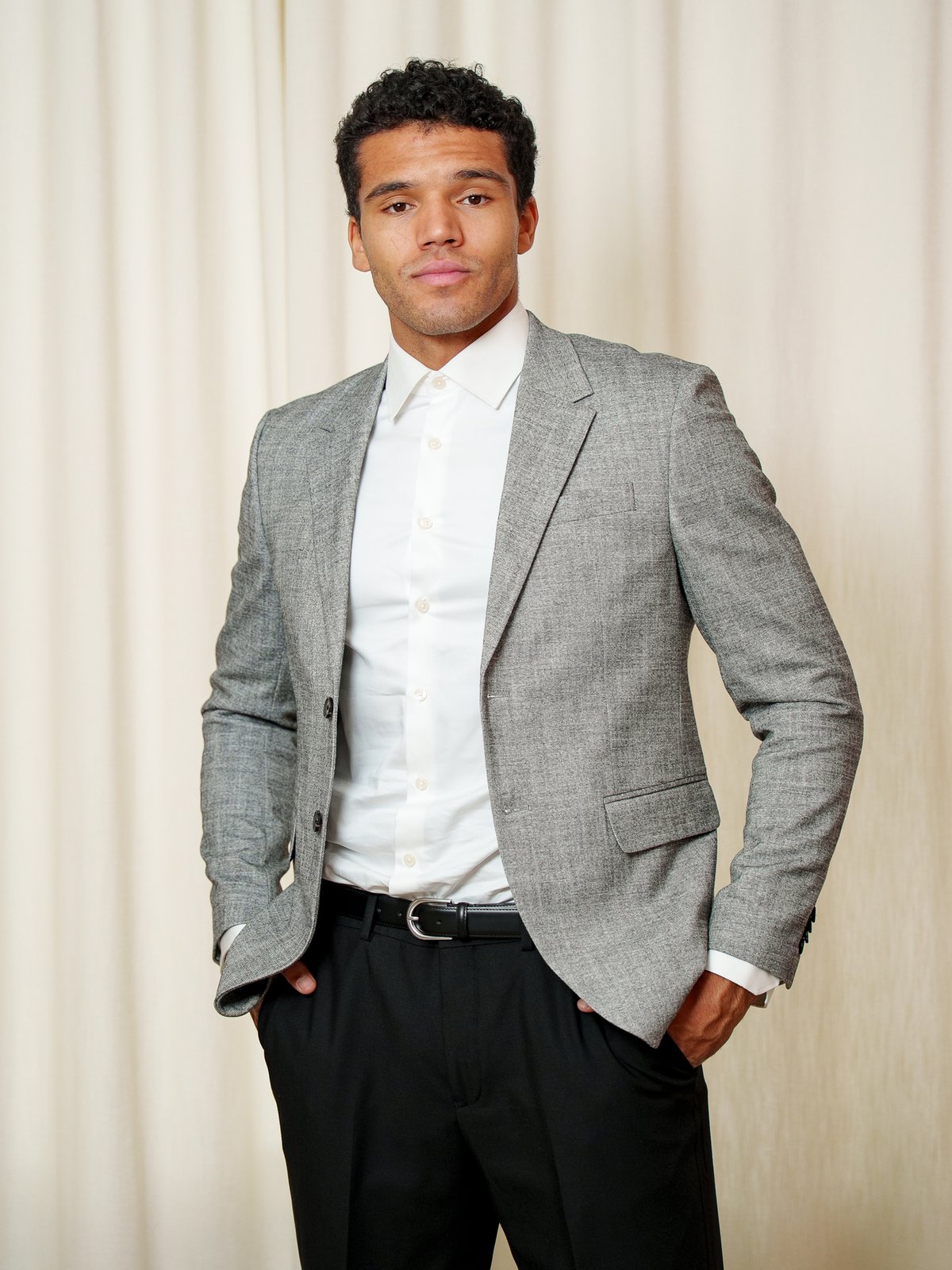 Jack & Jones Martin Winter Tweed Blazer Light Gray