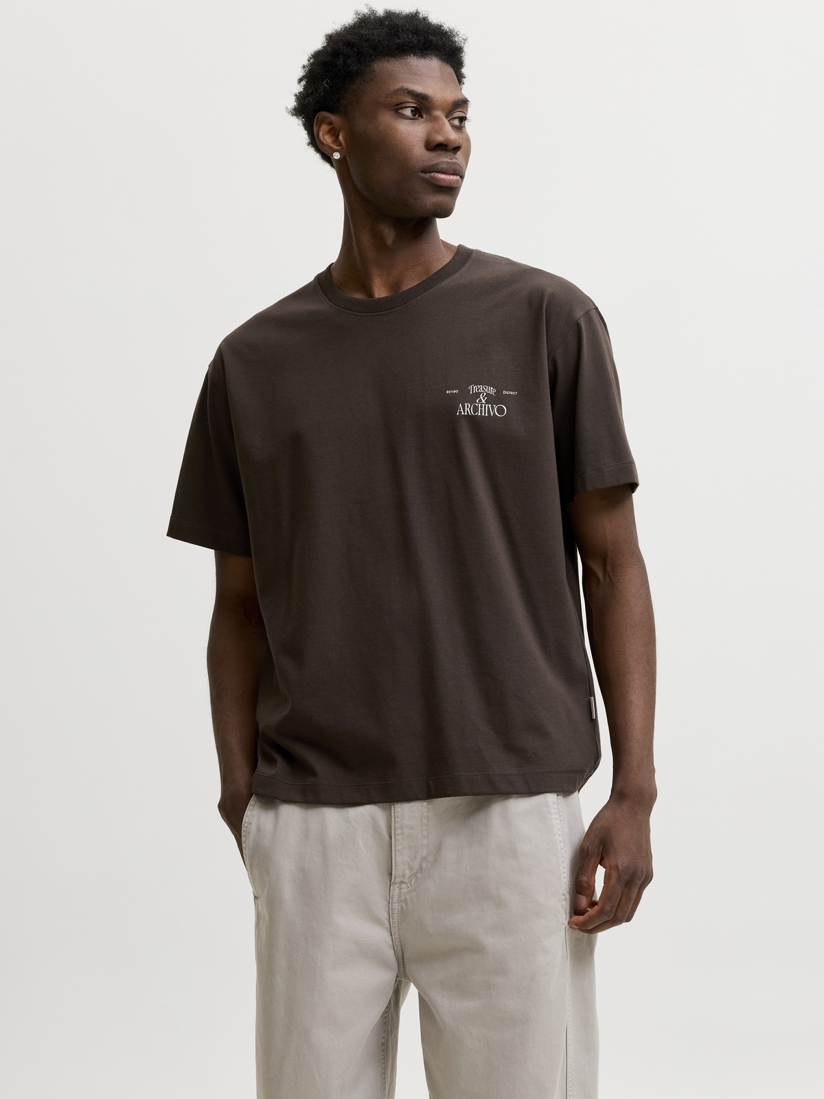 Jack and Jones Salamanco Photo Back Tee Short Sleeve Java