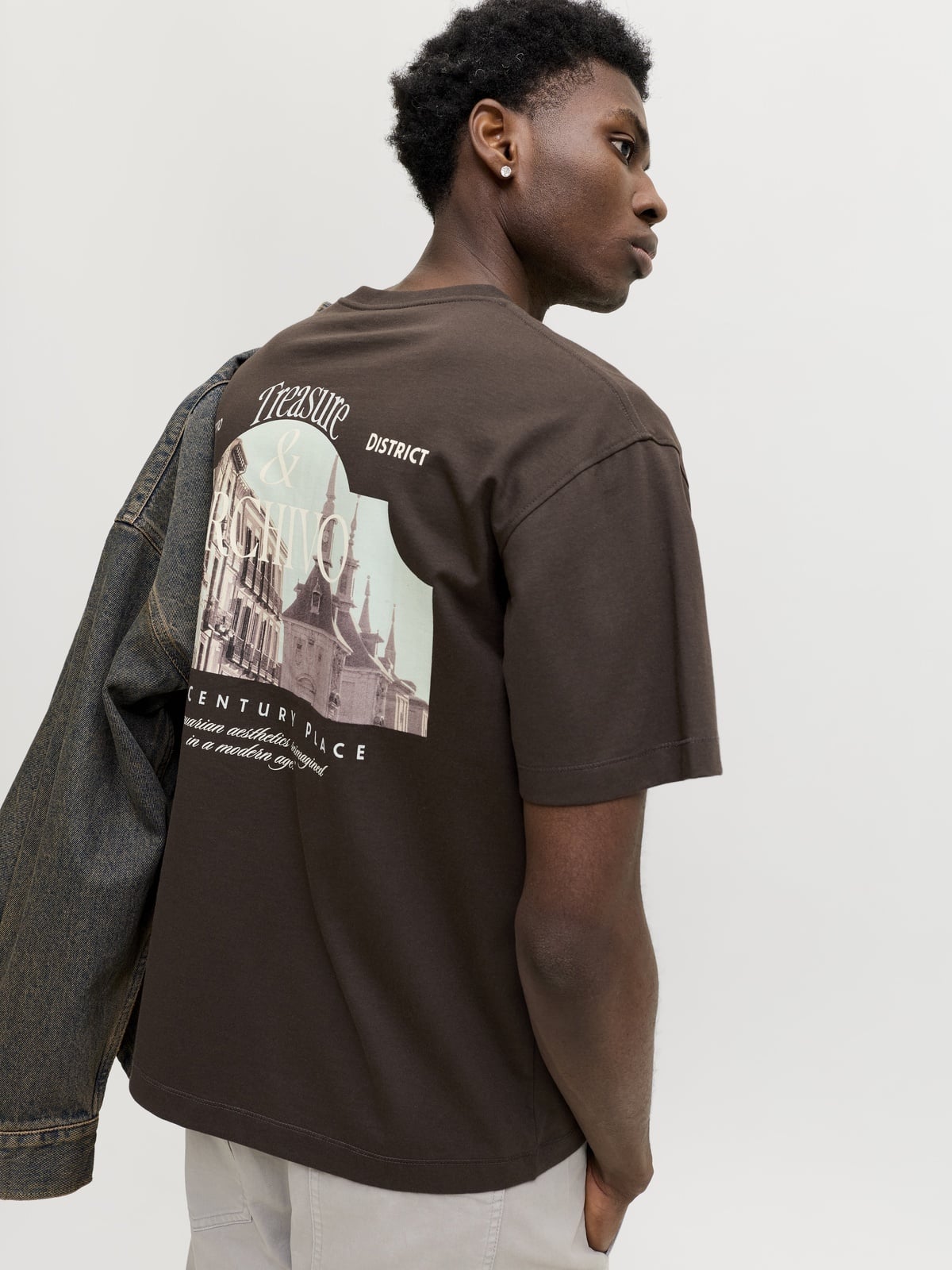 Jack and Jones Salamanco Photo Back Tee Short Sleeve Java
