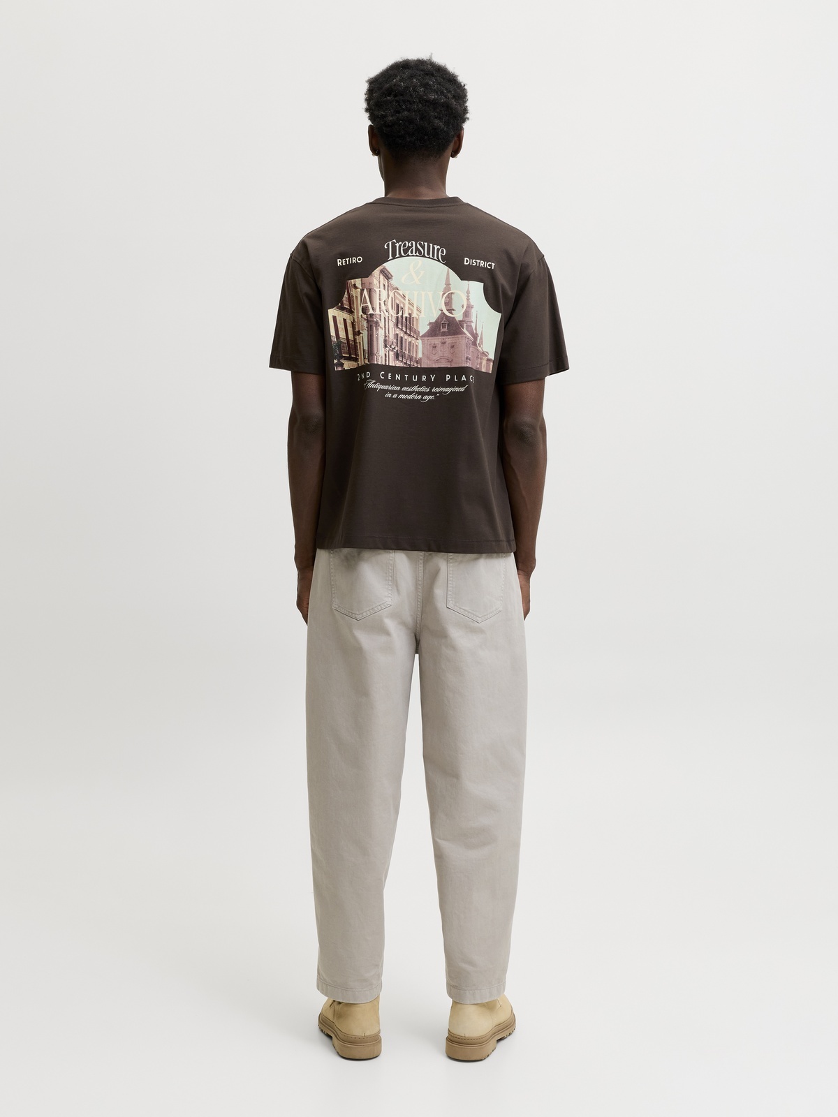 Jack and Jones Salamanco Photo Back Tee Short Sleeve Java