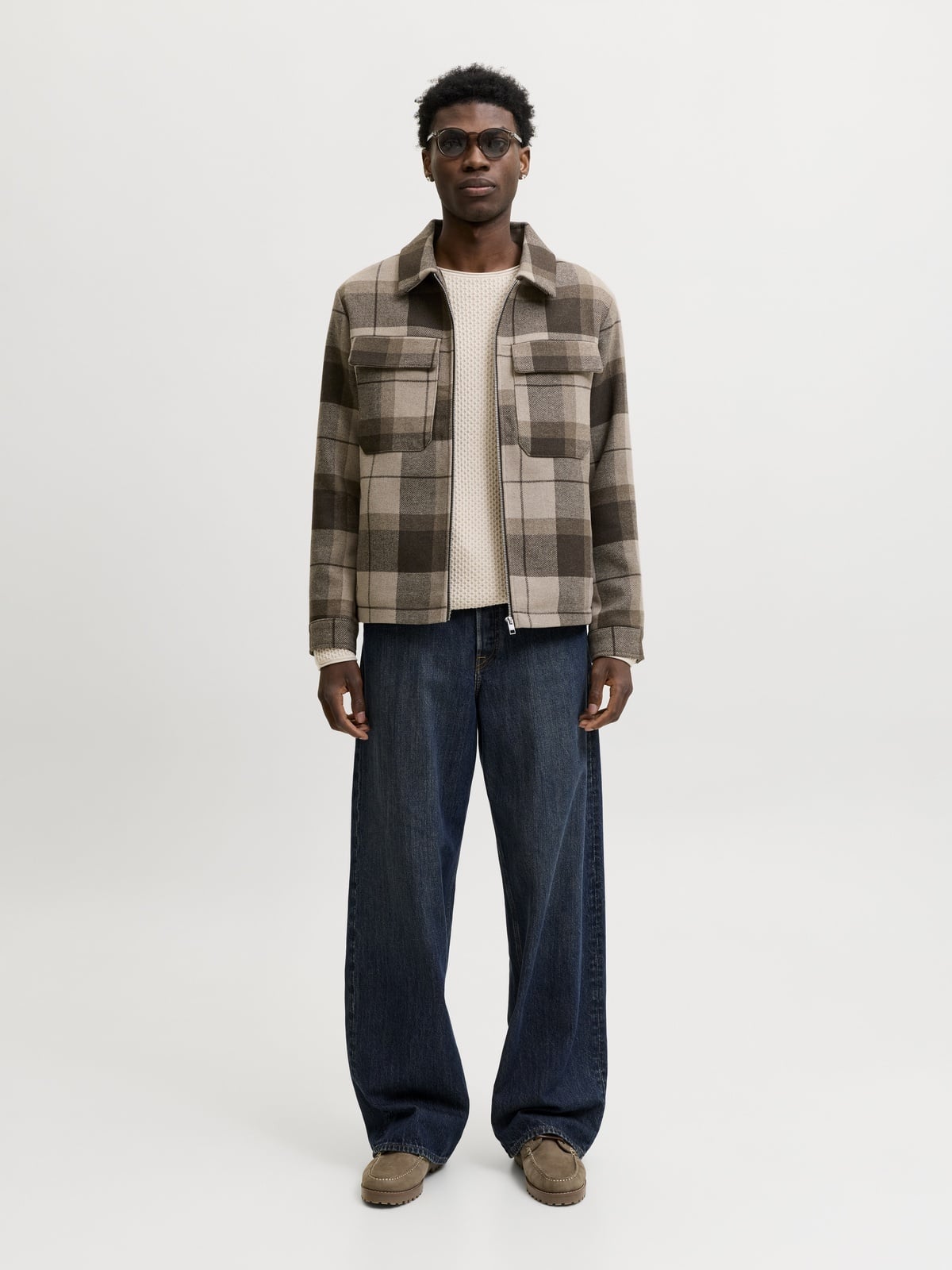 Jack and Jones Mason Knit Crew Neck Silver Lining