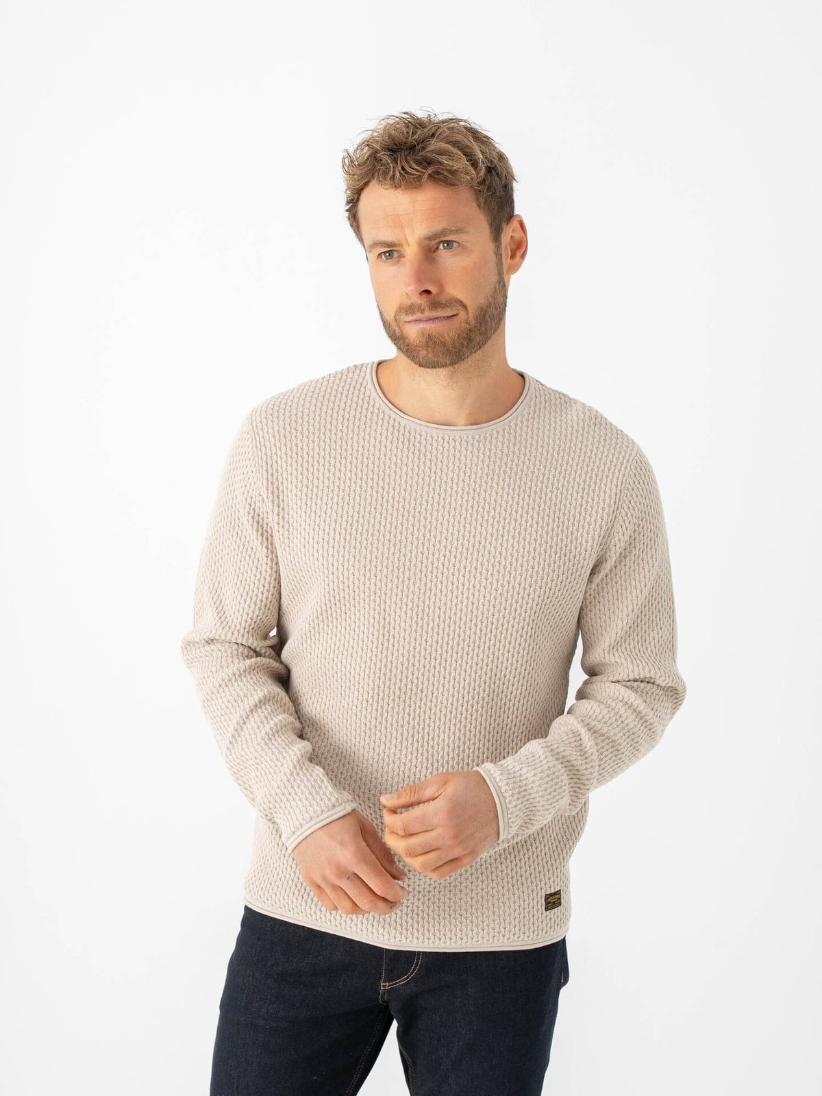 Jack and Jones Mason Knit Crew Neck Silver Lining