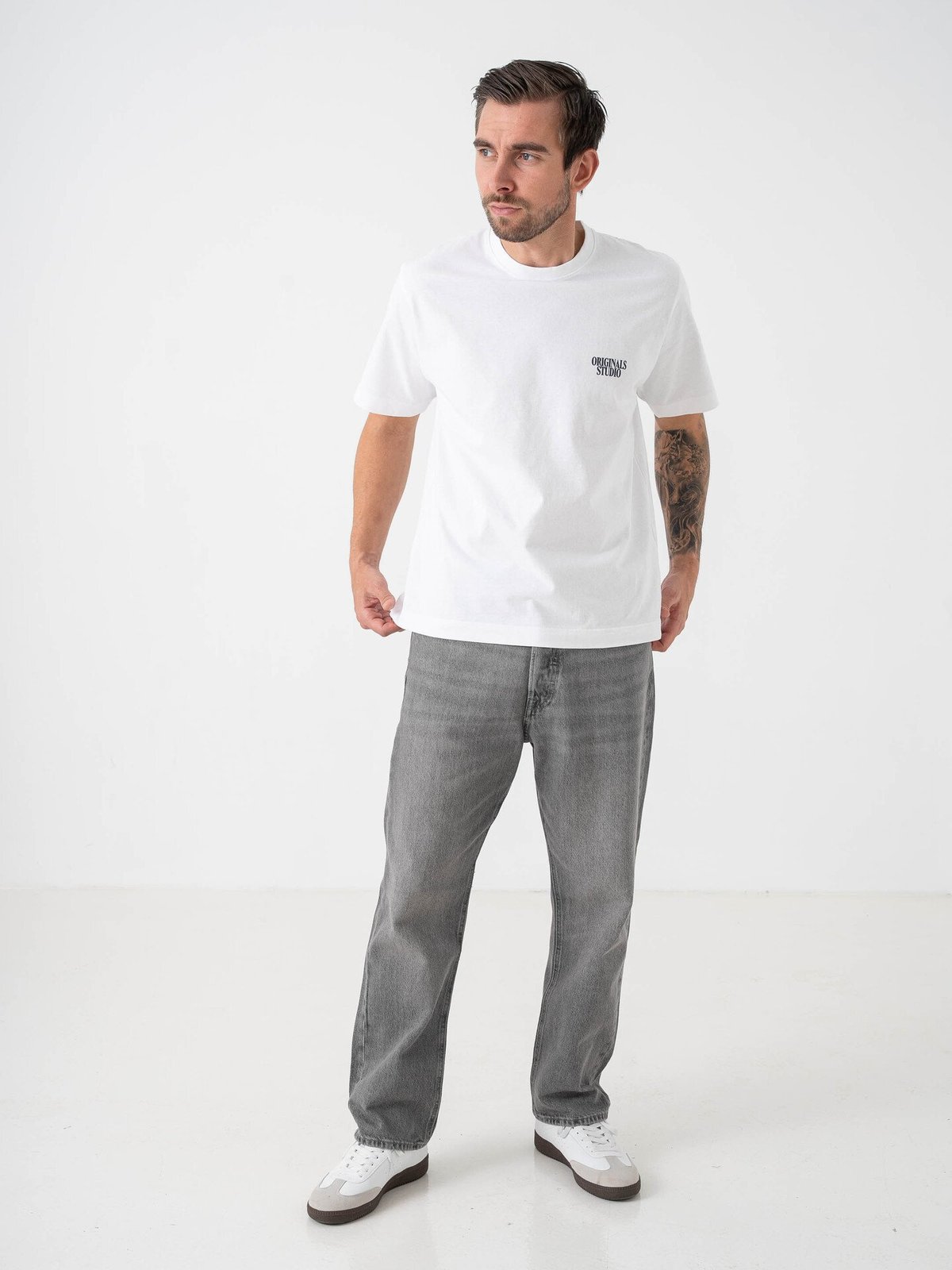 Jack and Jones Chris Original Jeans Grey Denim