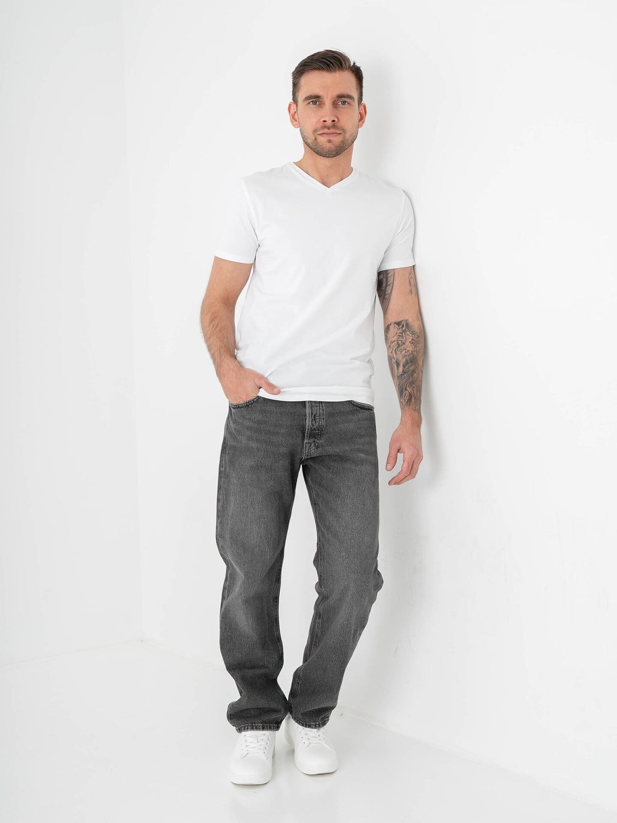 Jack and Jones Chris Original Jeans Black Denim