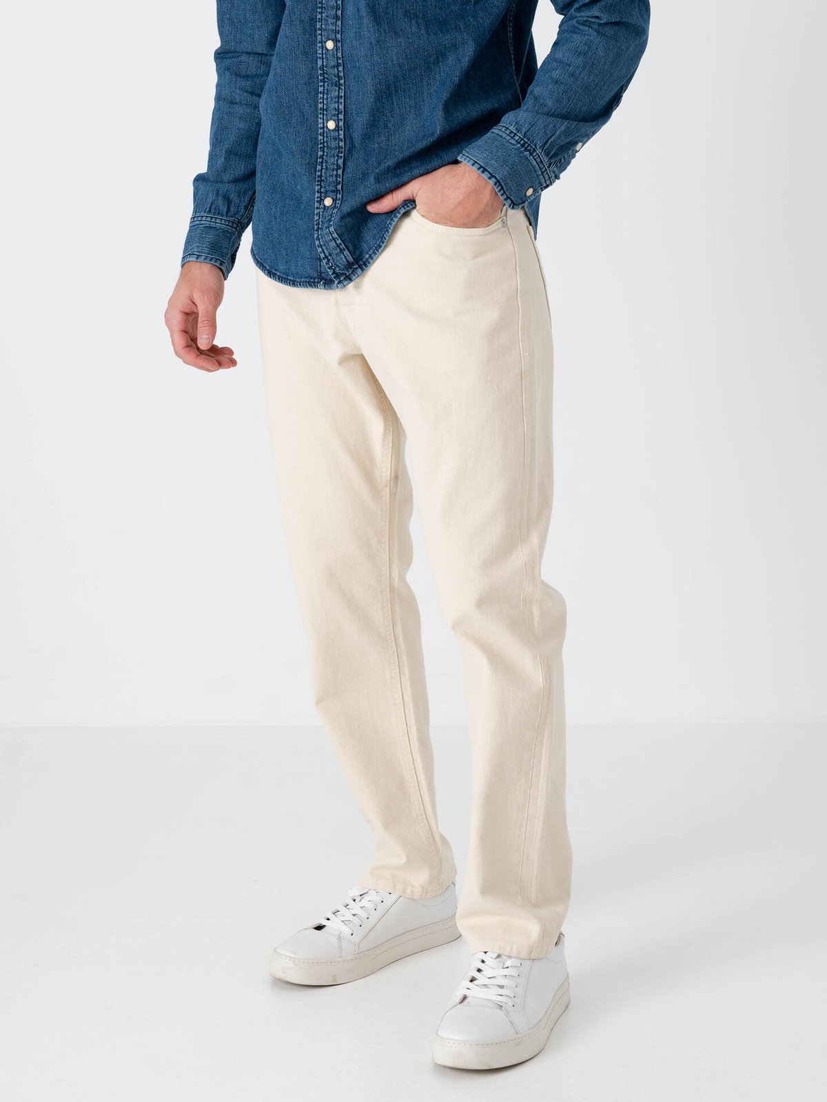 Jack and Jones Chris Original Jeans Ecru