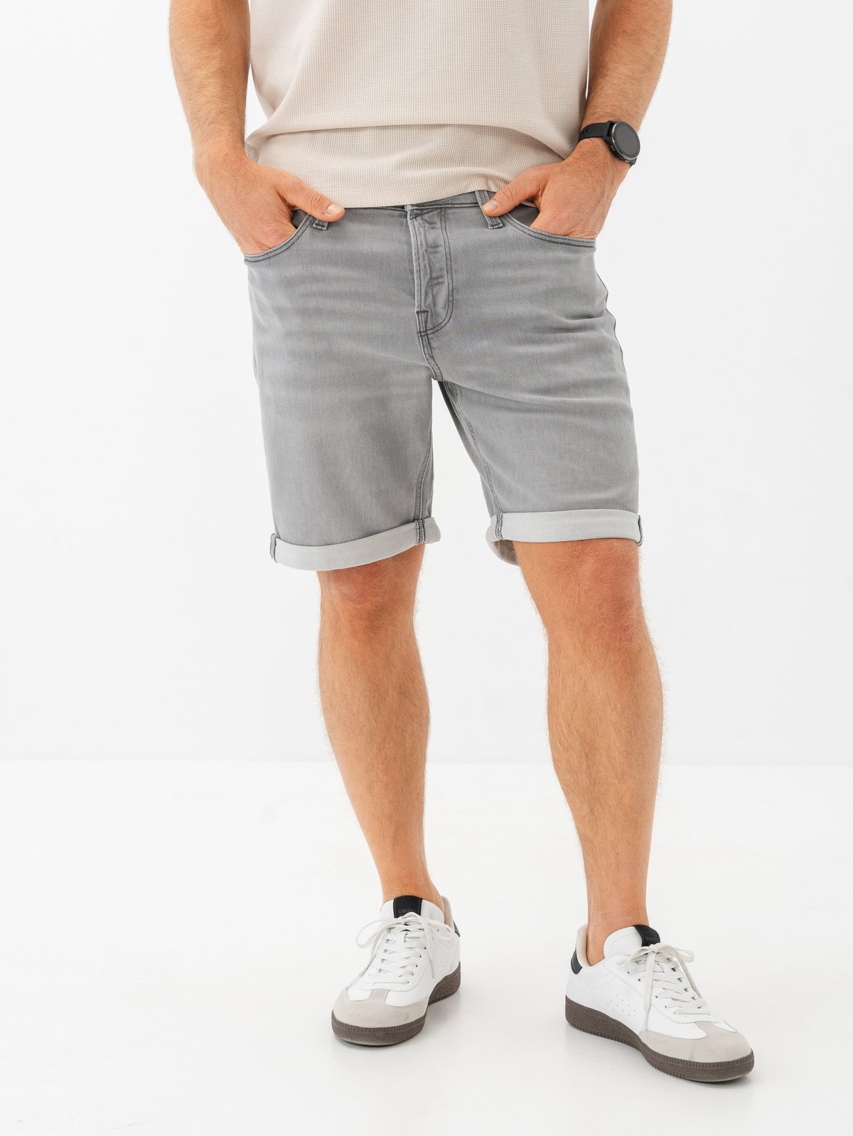 Jack and Jones Rick Icon Shorts Grey Denim