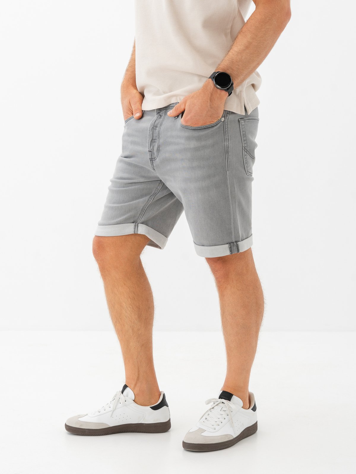 Jack and Jones Rick Icon Shorts Grey Denim