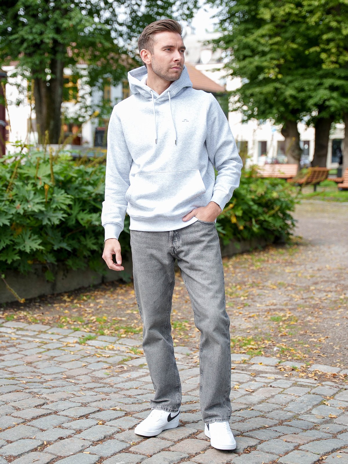 J.LINDEBERG Alpha Hood Light Grey Melange