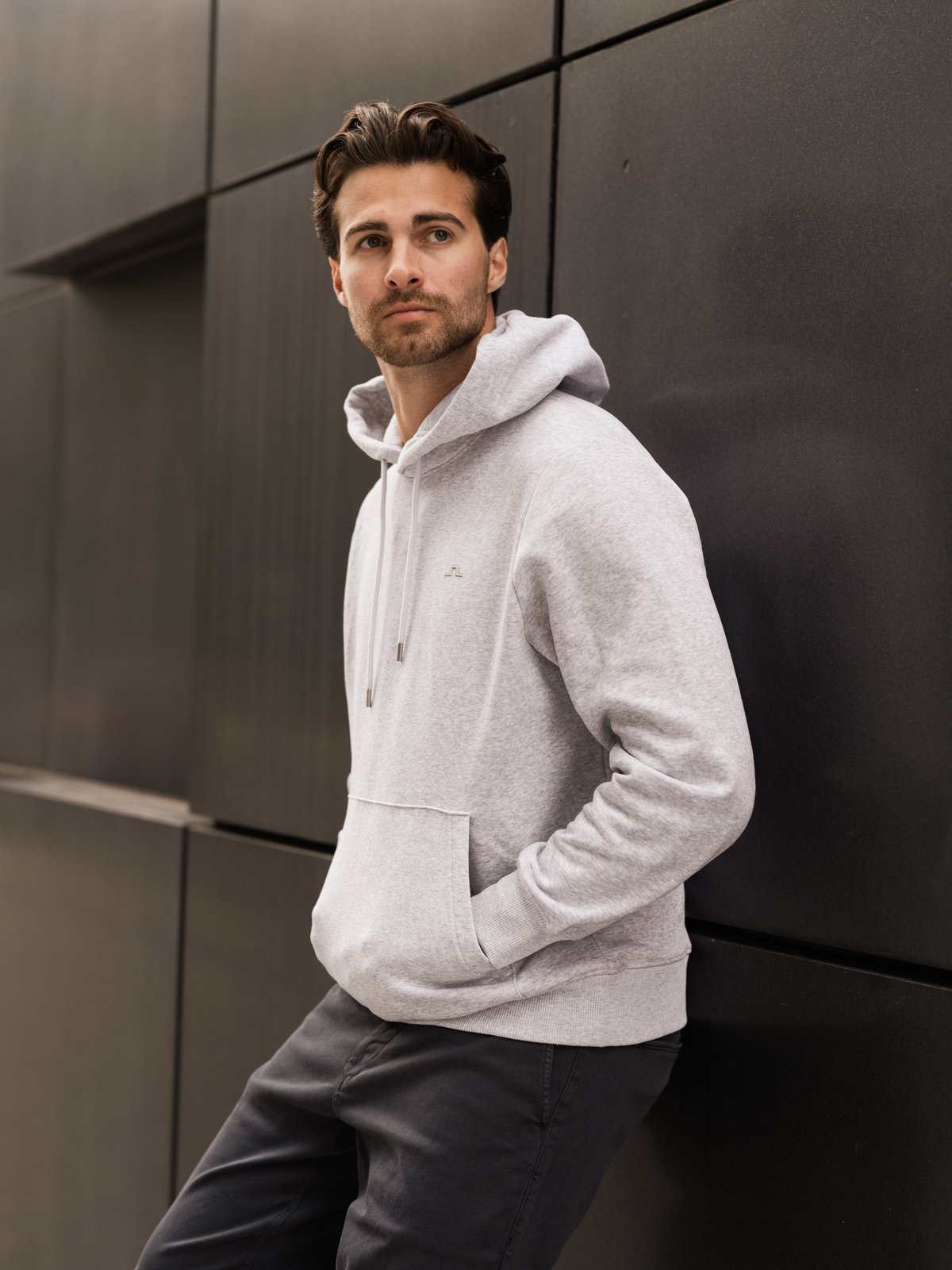 J.LINDEBERG Alpha Hood Light Grey Melange