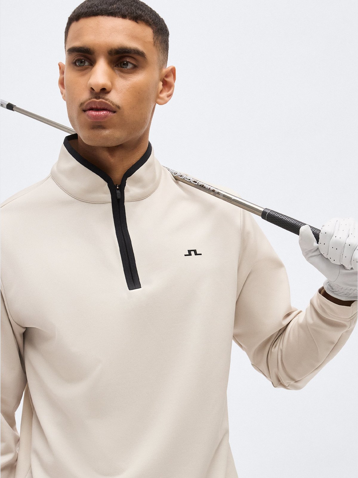 J.LINDEBERG Clide Quarter Zip Mid Layer White
