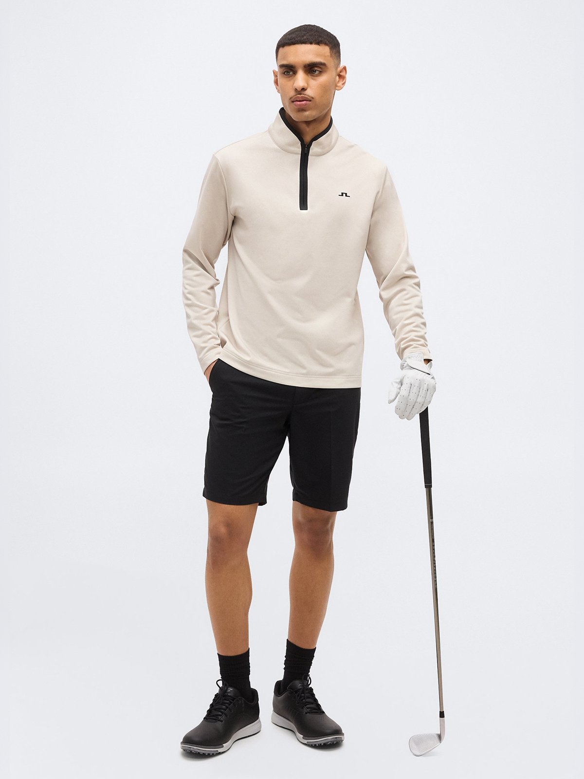 J.LINDEBERG Clide Quarter Zip Mid Layer White