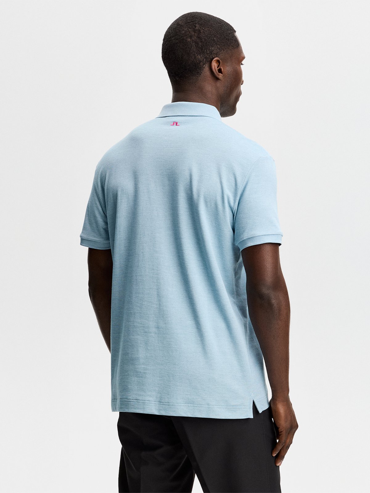 J.LINDEBERG Tour Tech Pique Polo Forget-Me-Not Melange