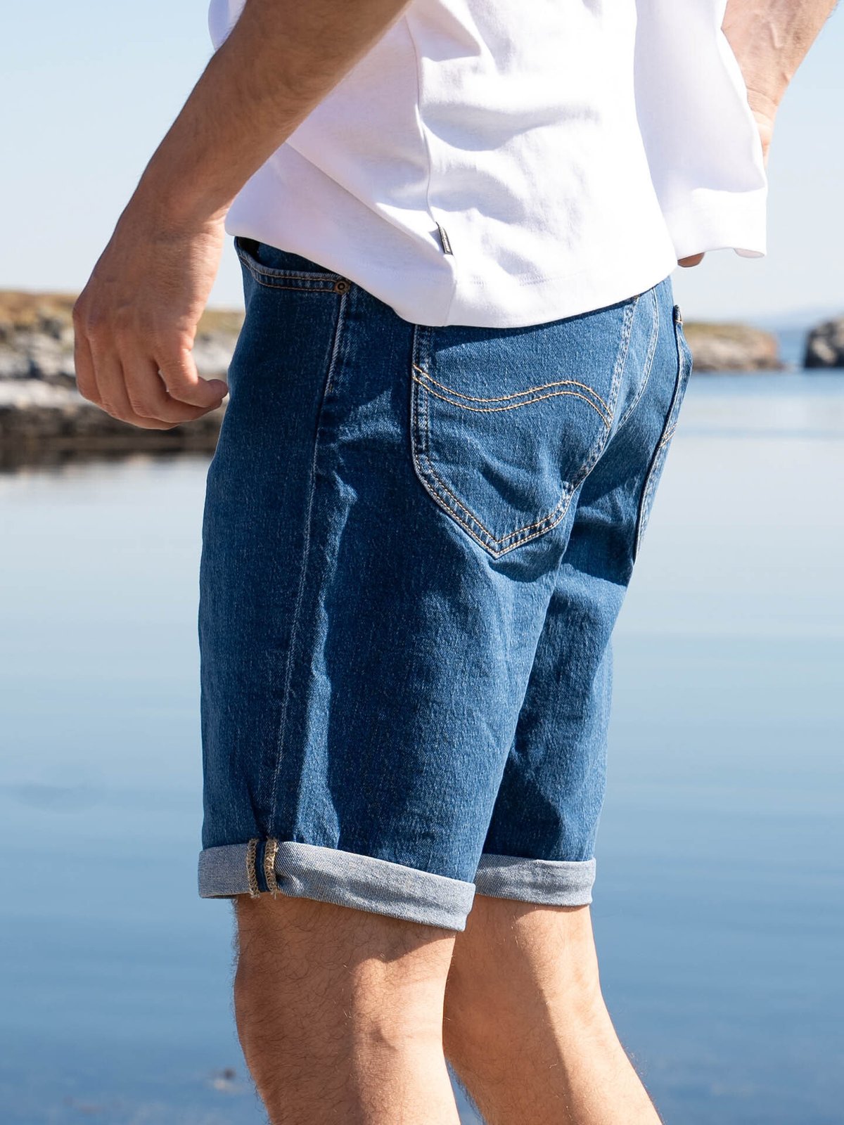 Lee 5 Pocket Short Blue