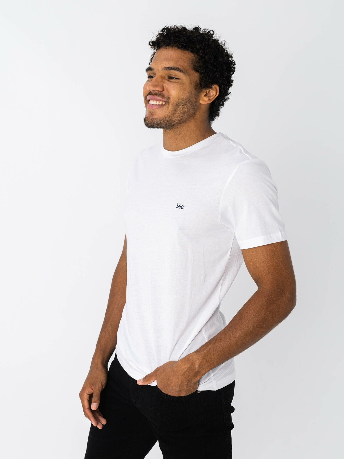 Lee Short Sleeve Patch Logo Tee White