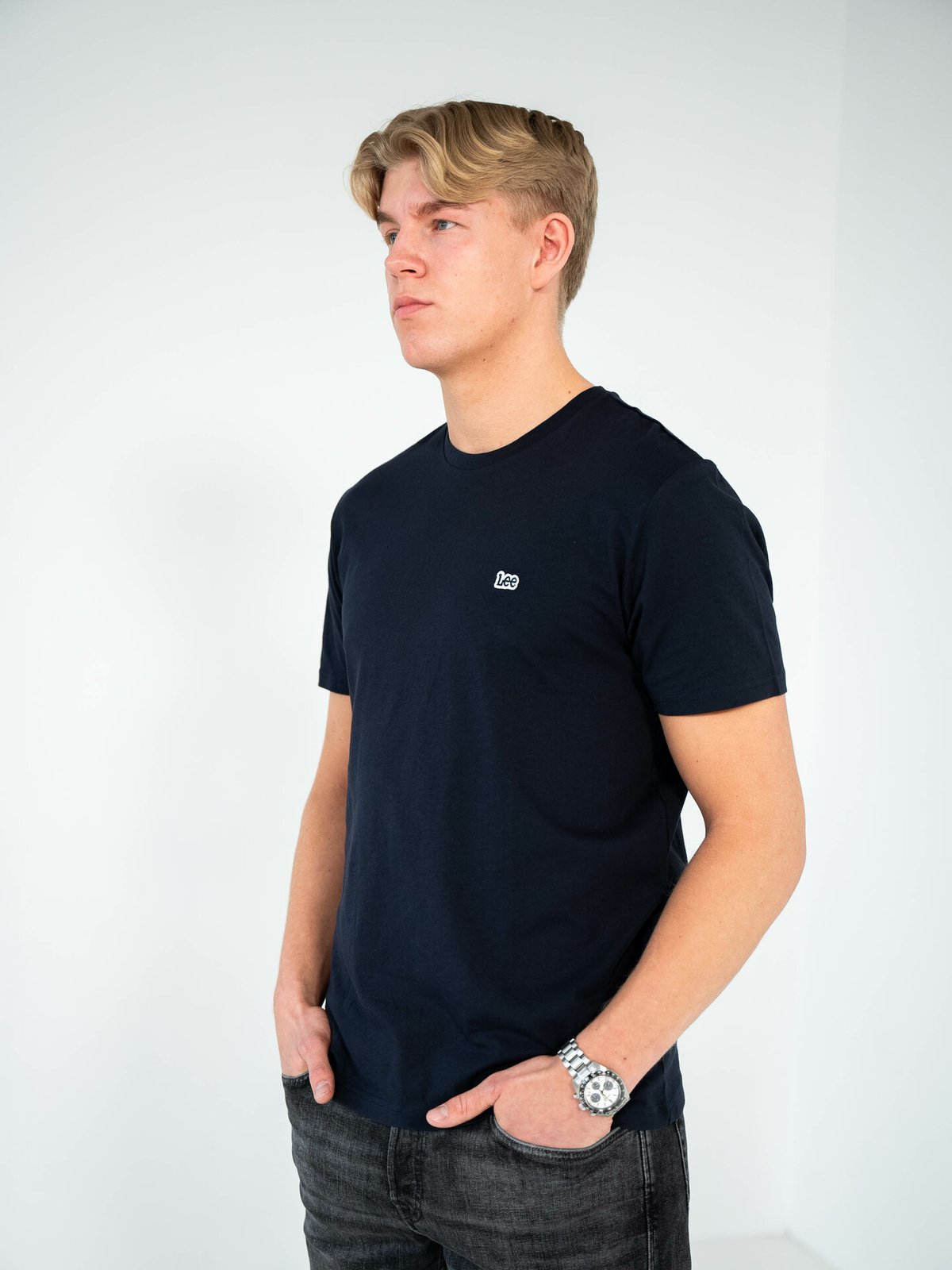 Lee Short Sleeve Patch Logo Tee Navy