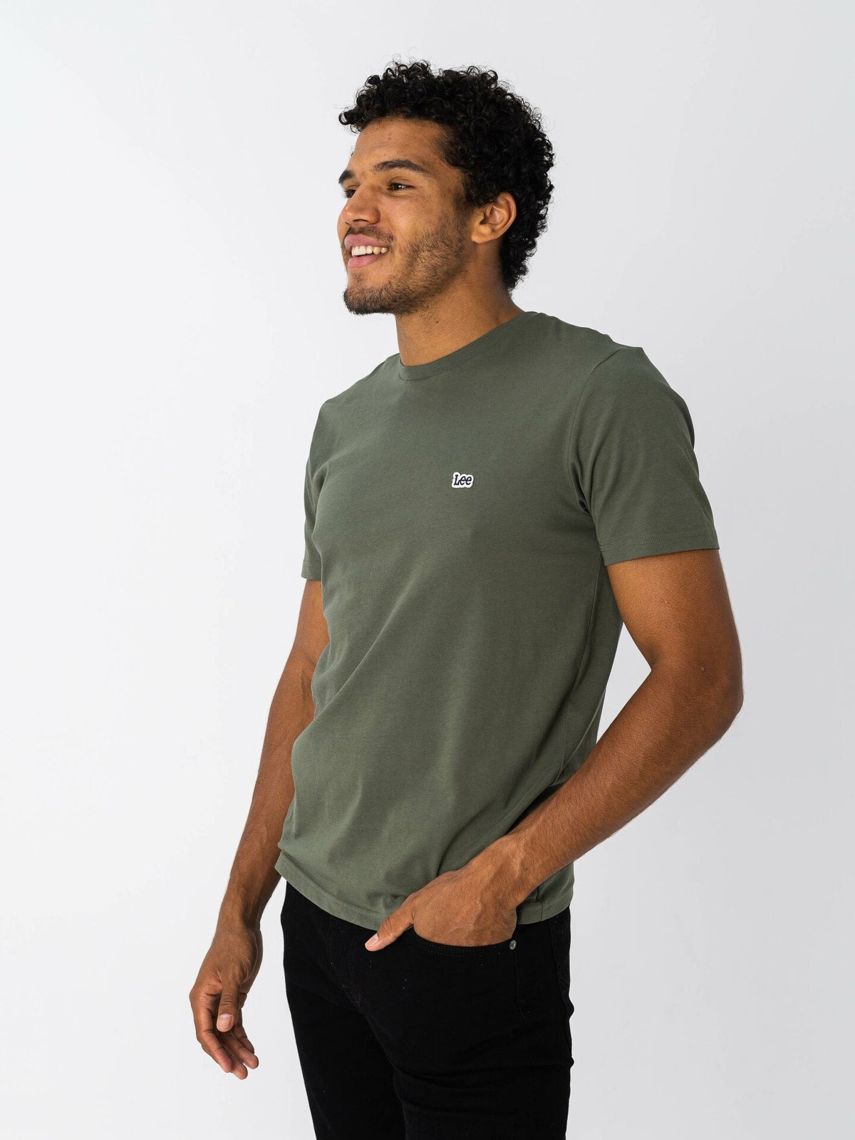 Lee Short Sleeve Patch Logo Tee Olive Grove