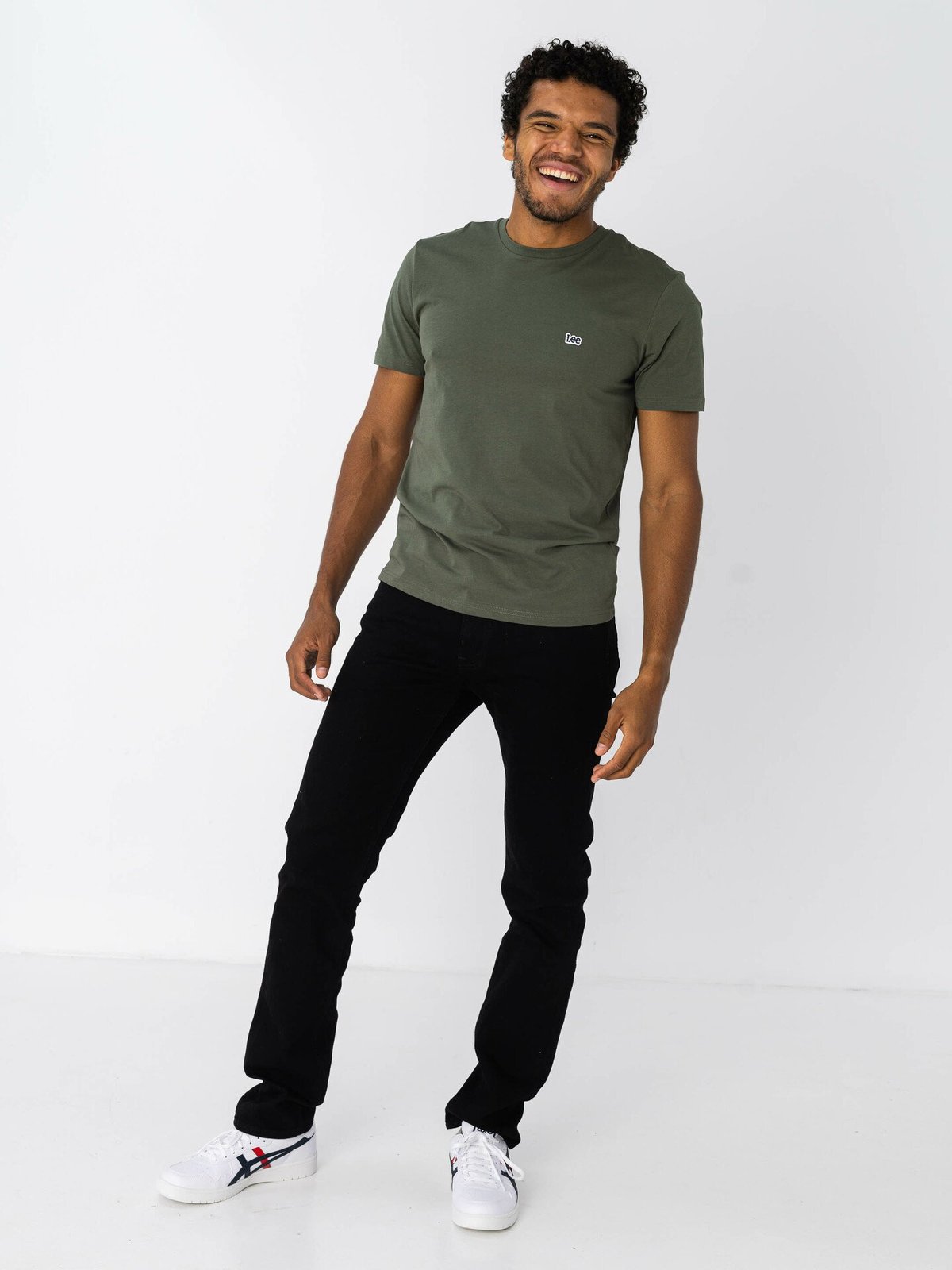 Lee Short Sleeve Patch Logo Tee Olive Grove