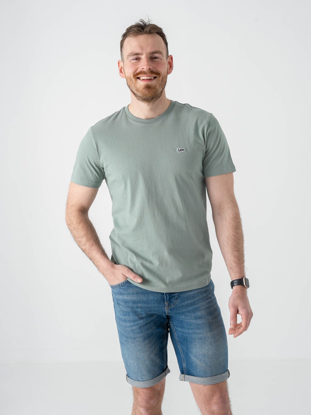 Lee Short Sleeve Patch Logo Tee Desert Sage