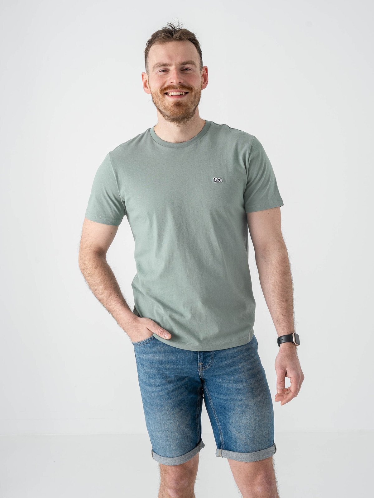 Lee Short Sleeve Patch Logo Tee Desert Sage