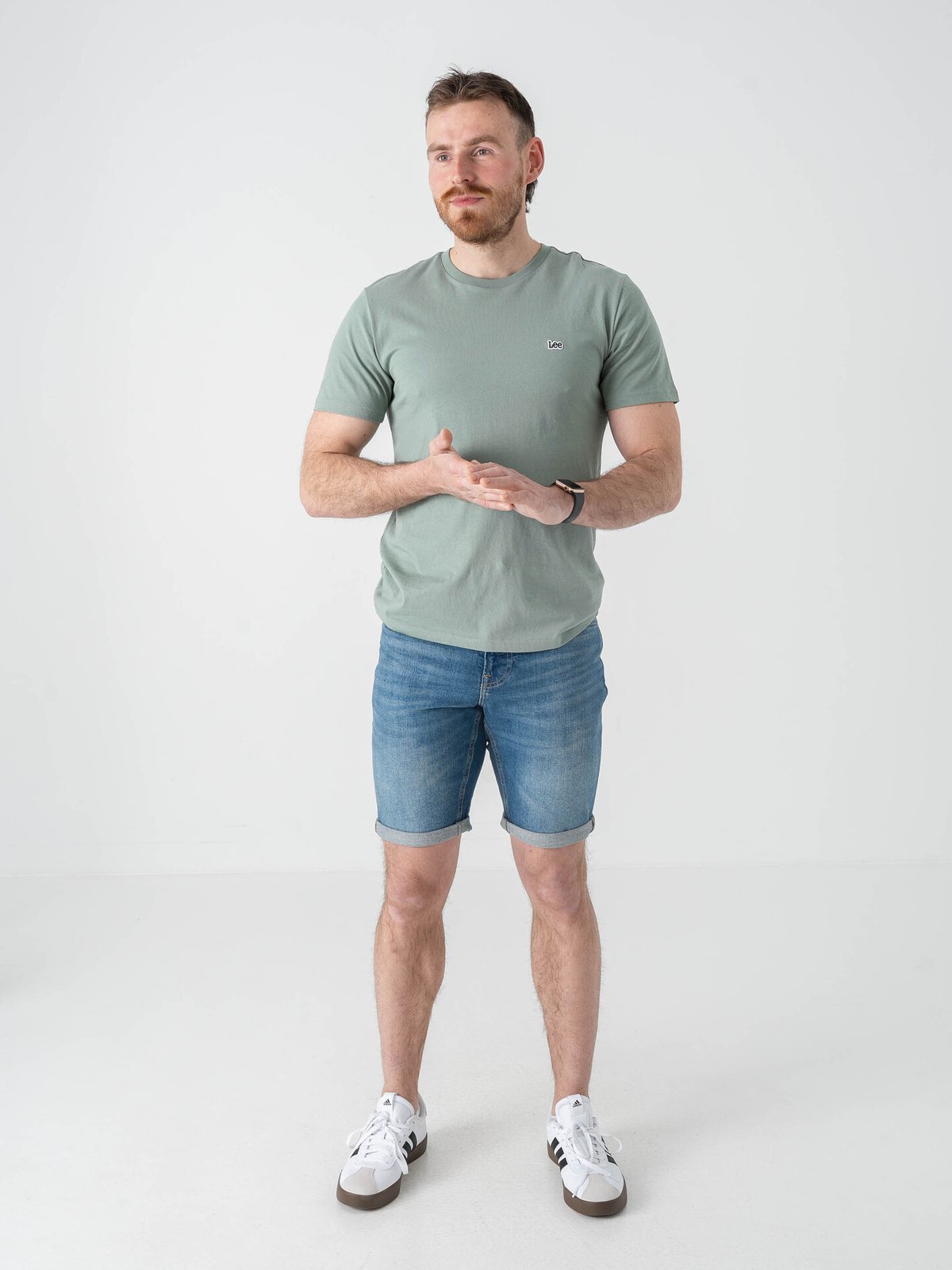 Lee Short Sleeve Patch Logo Tee Desert Sage