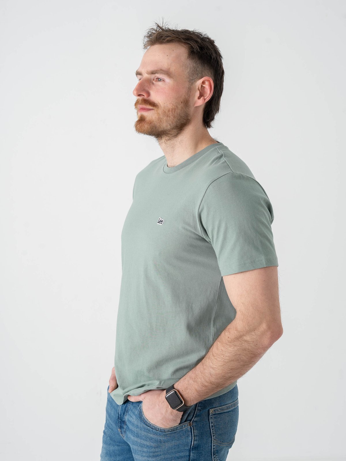 Lee Short Sleeve Patch Logo Tee Desert Sage