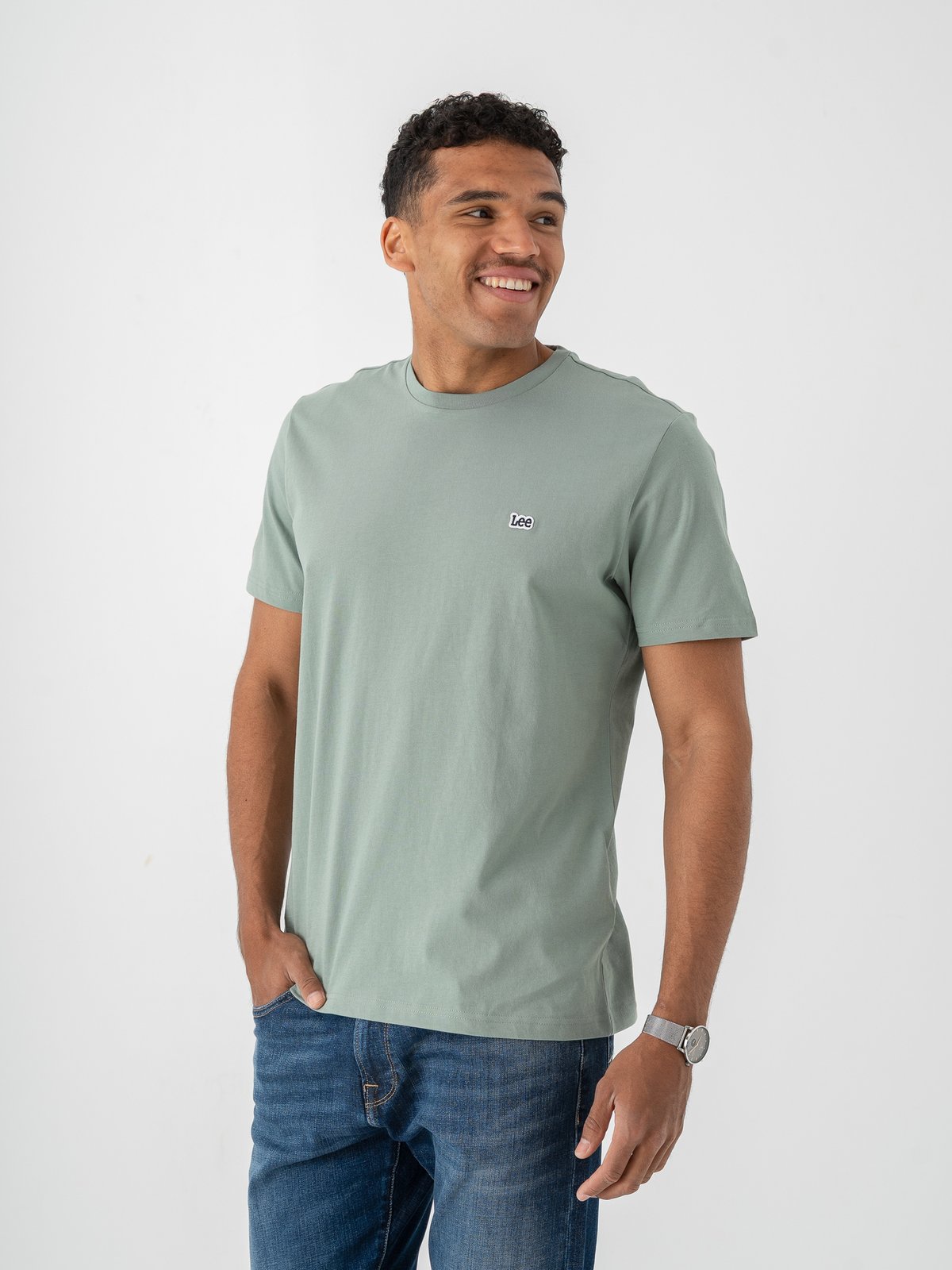 Lee Short Sleeve Patch Logo Tee Desert Sage