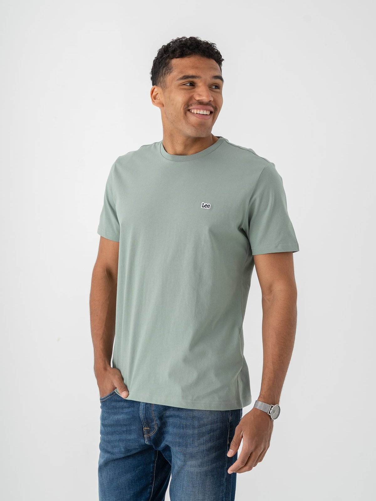 Lee Short Sleeve Patch Logo Tee Desert Sage