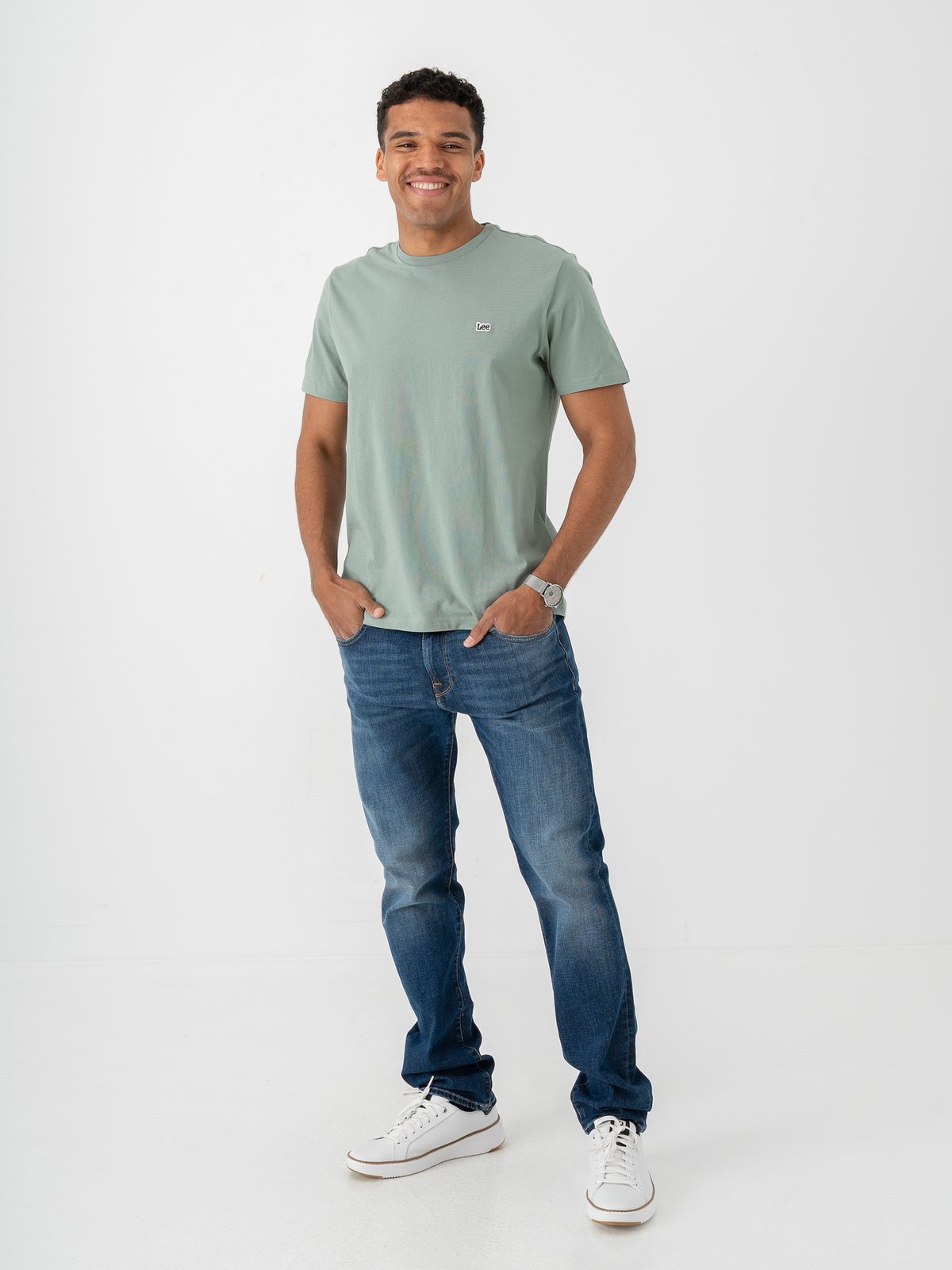 Lee Short Sleeve Patch Logo Tee Desert Sage