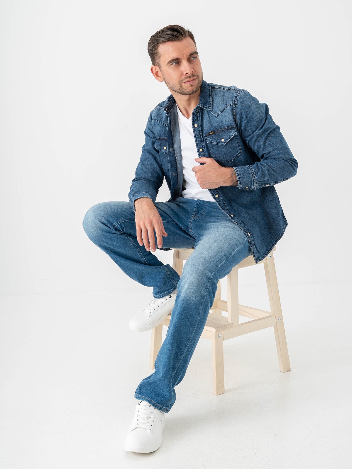 Lee Regular Western Shirt Blue