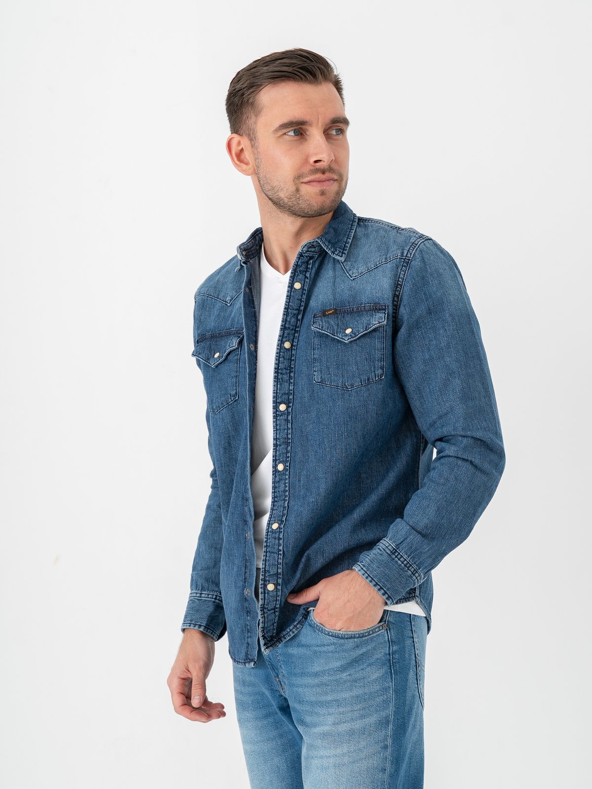 Lee Regular Western Shirt Blue