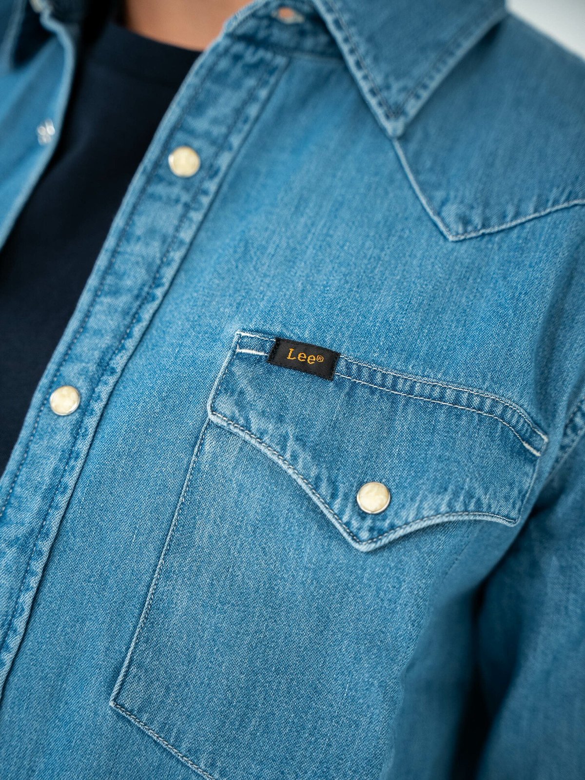 Lee Regular Western Shirt Shasta Blue