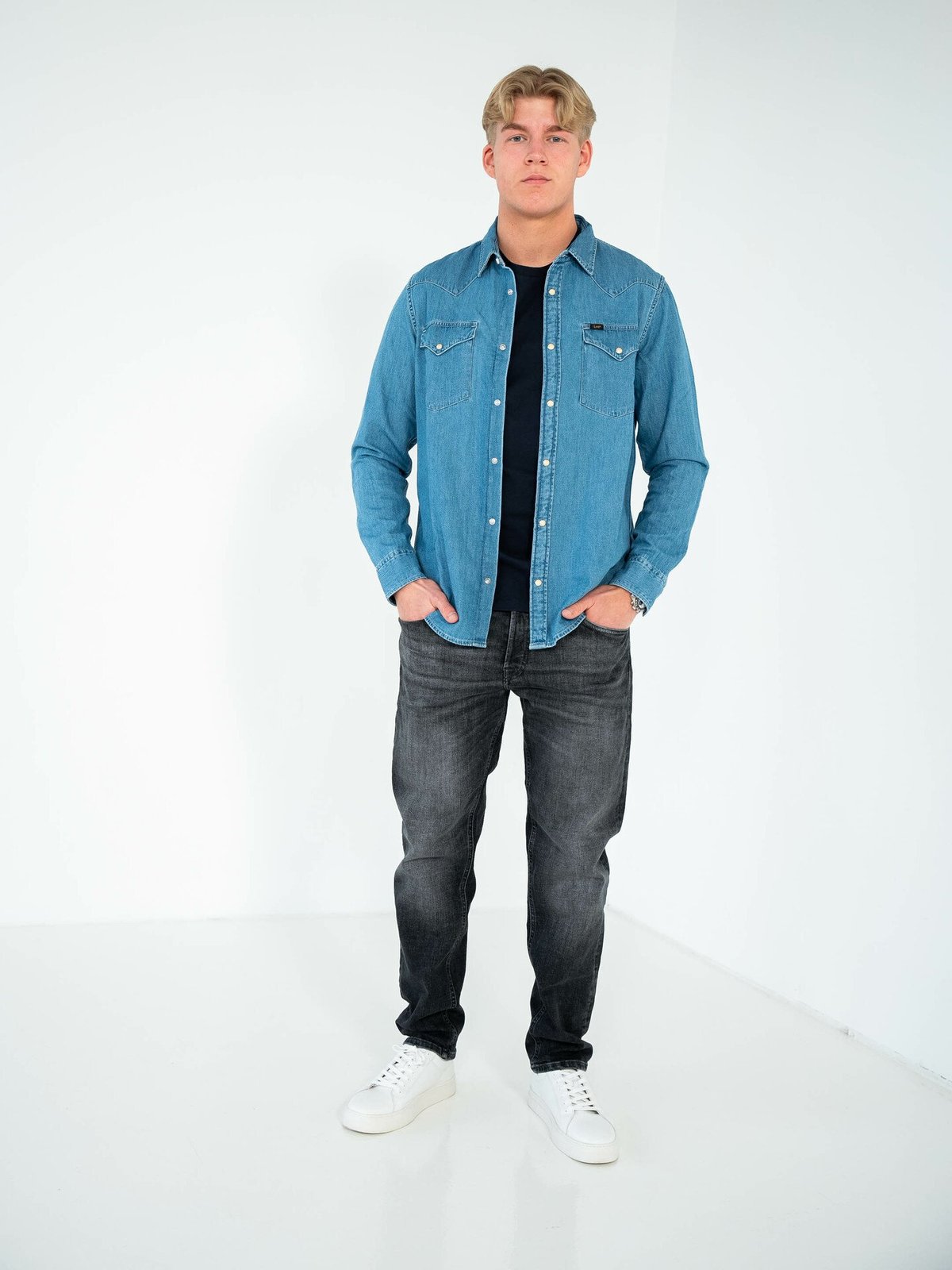 Lee Regular Western Shirt Shasta Blue