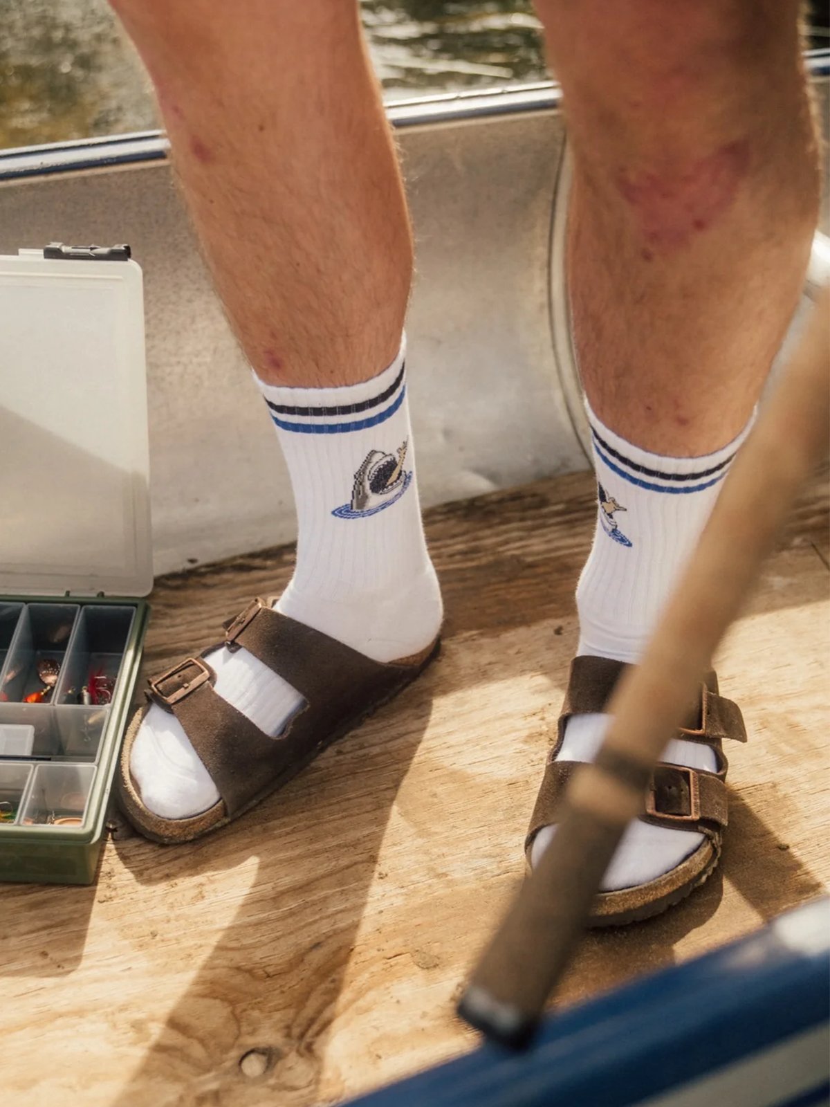 Lakor Shark Shaka Tennis Socks White
