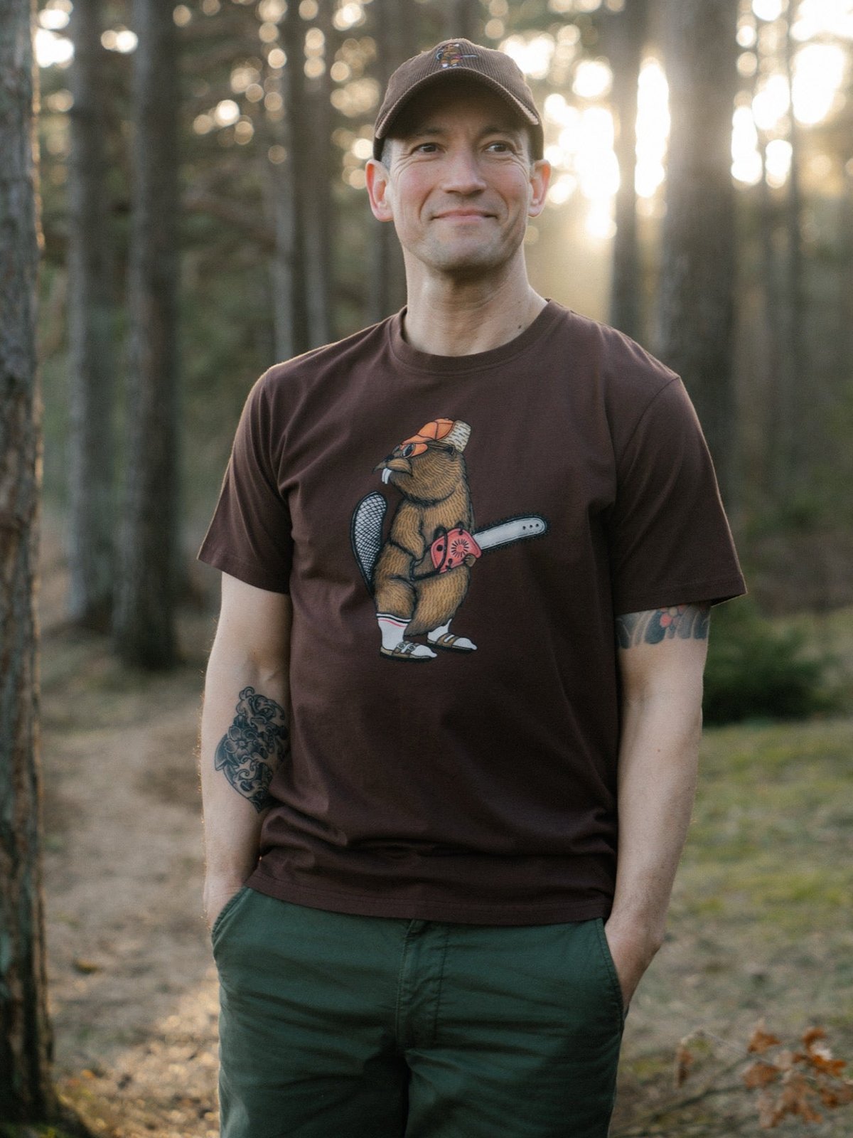 Lakor Lazy Lumber T-shirt Chicory Coffee