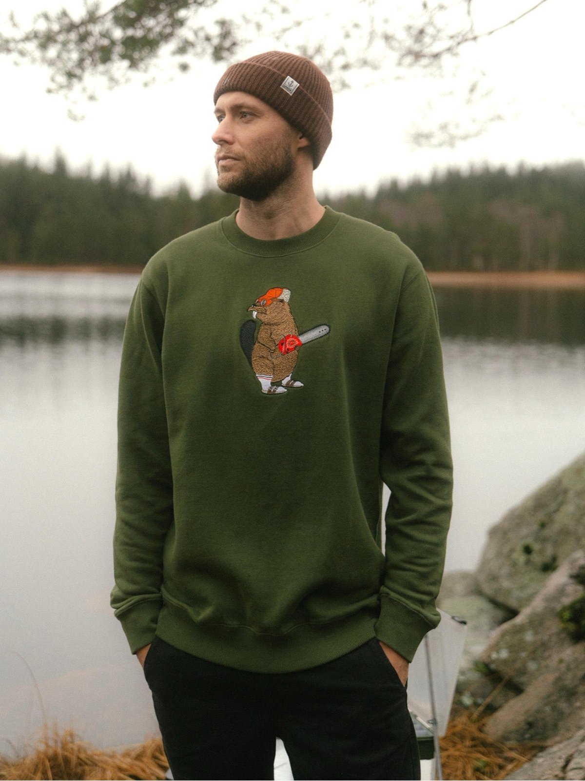 Lakor Lazy Lumber Crewneck Riffle Green