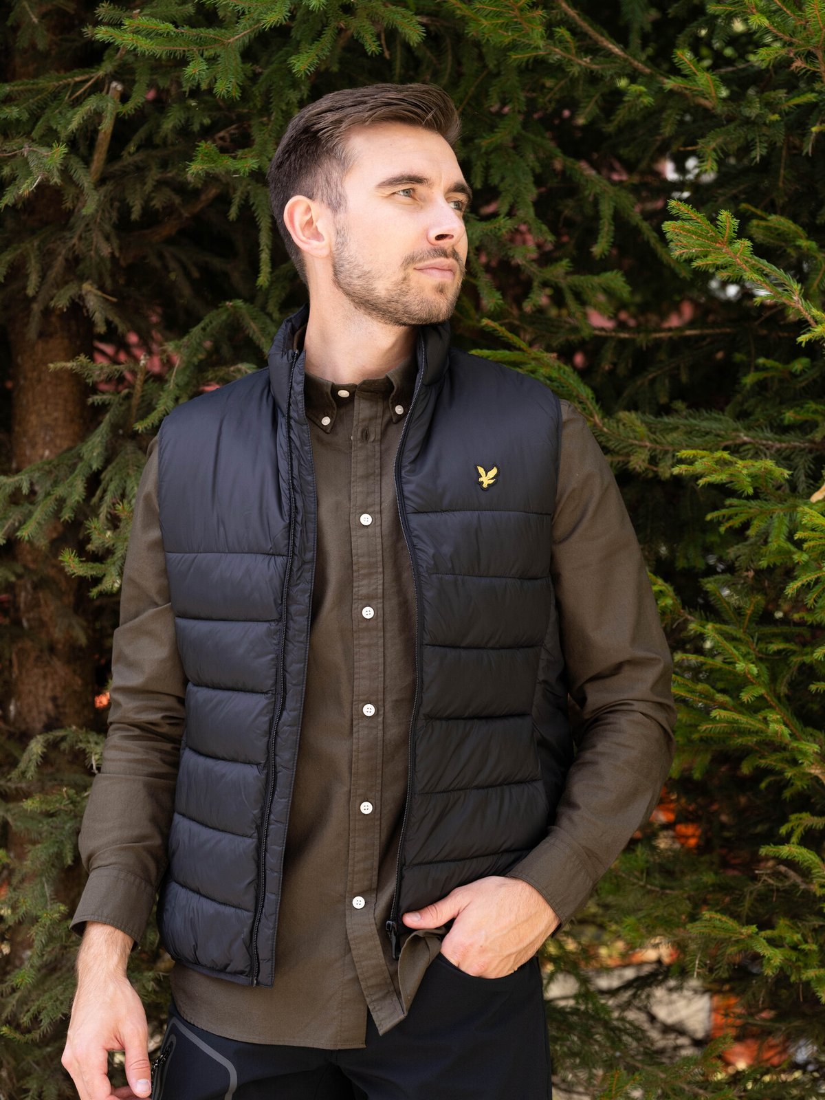 Lyle & Scott Wadded Gilet Dark Navy