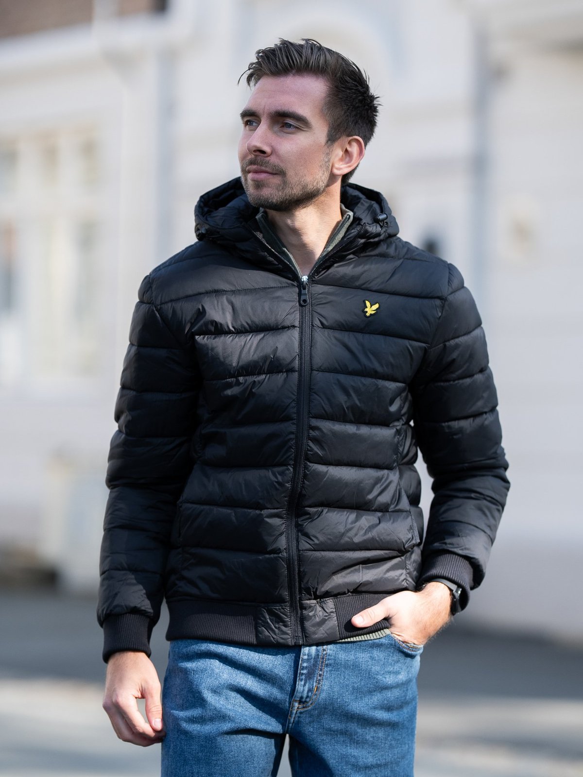 Lyle & Scott Wadded Jacket Jet Black