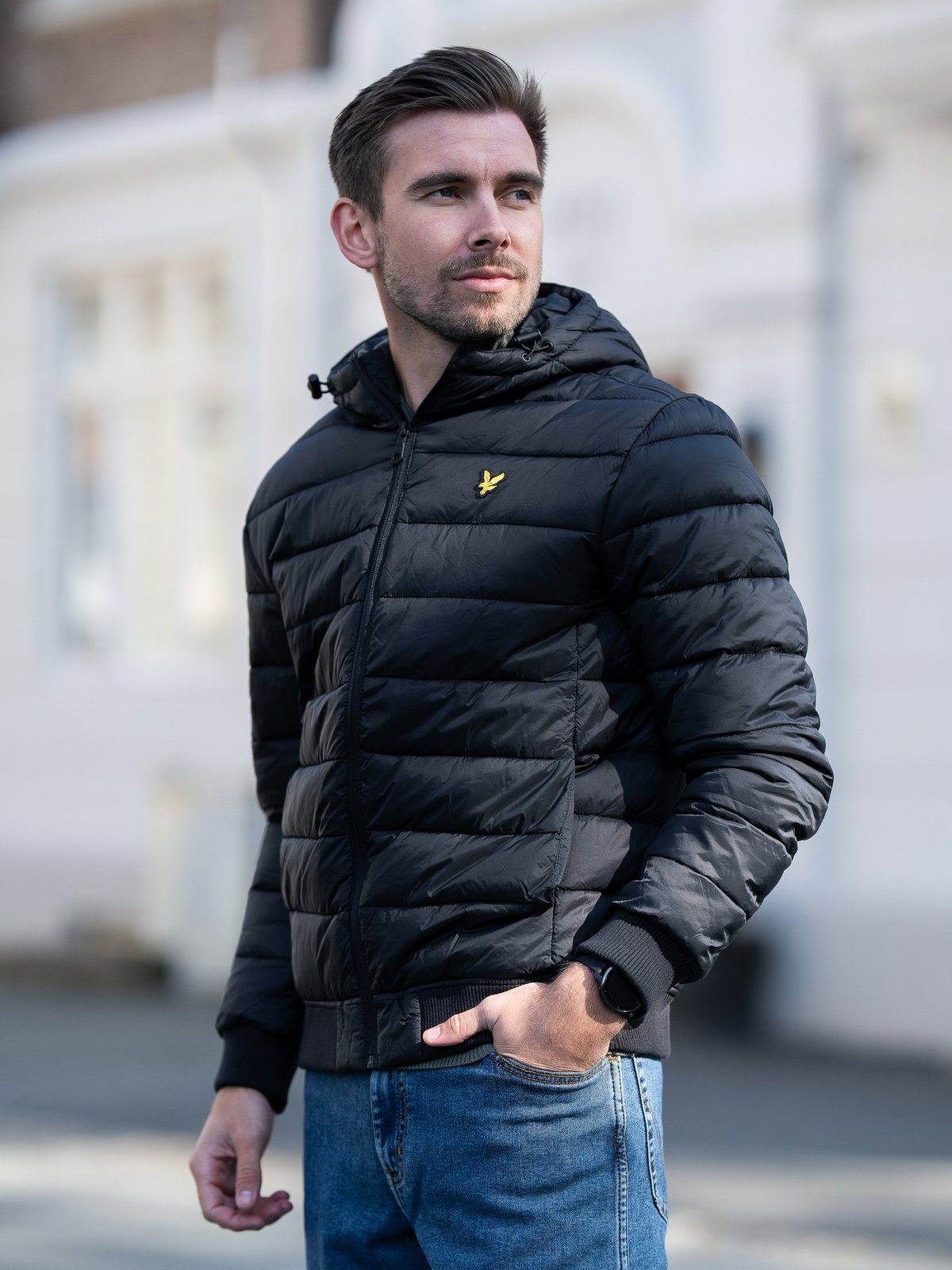 Lyle & Scott Wadded Jacket Jet Black