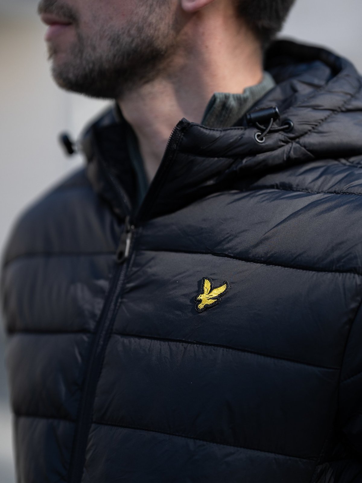 Lyle & Scott Wadded Jacket Jet Black