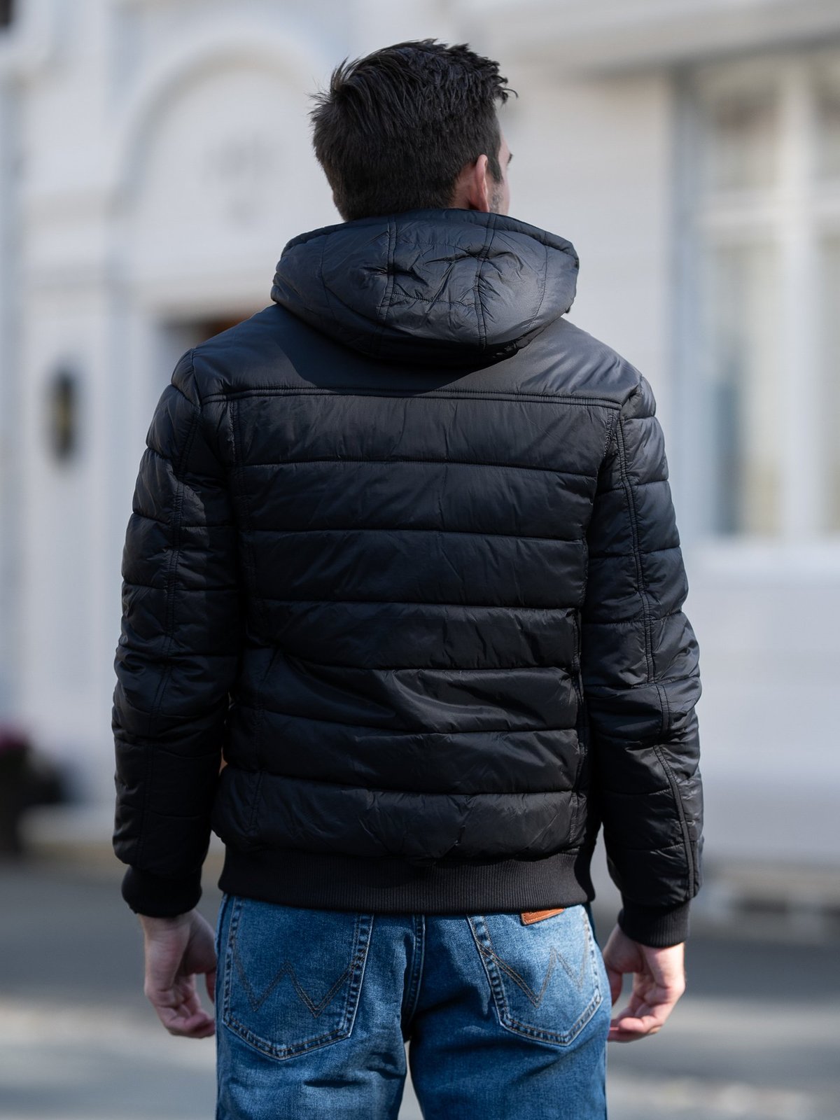 Lyle & Scott Wadded Jacket Jet Black