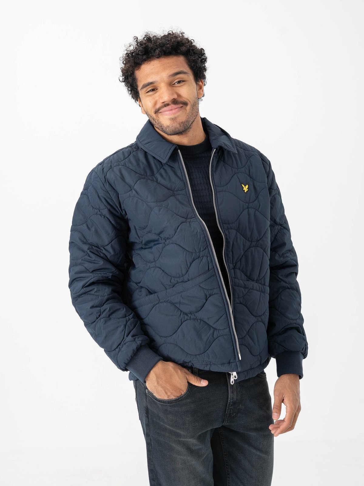 Lyle & Scott Quilted Ripstop Jacket Dark Navy