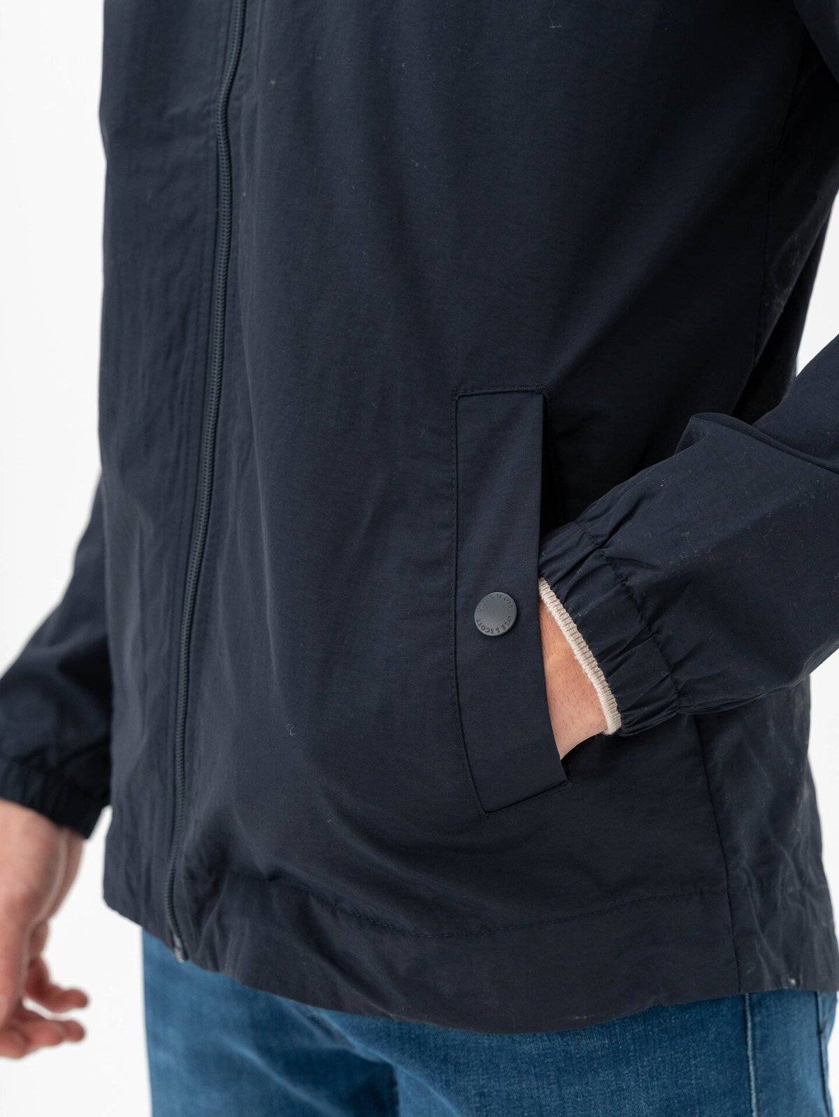 Lyle & Scott Zip Through Hooded Jacket Dark Navy