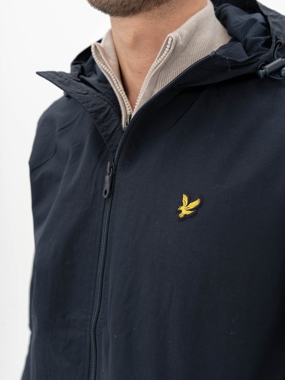 Lyle & Scott Zip Through Hooded Jacket Dark Navy