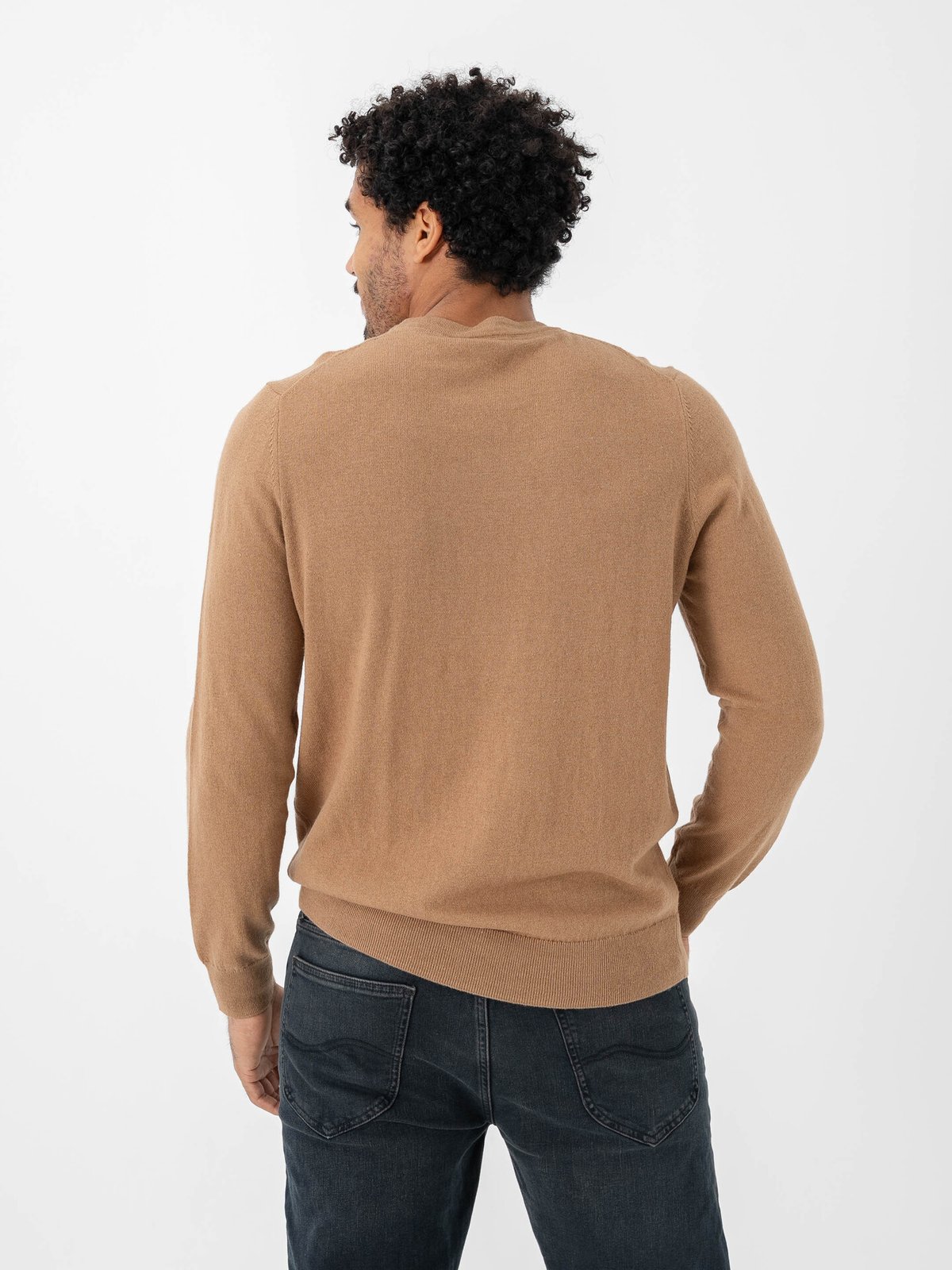 Lyle & Scott Cotton Merino Crew Neck Jumper Tigers Eye