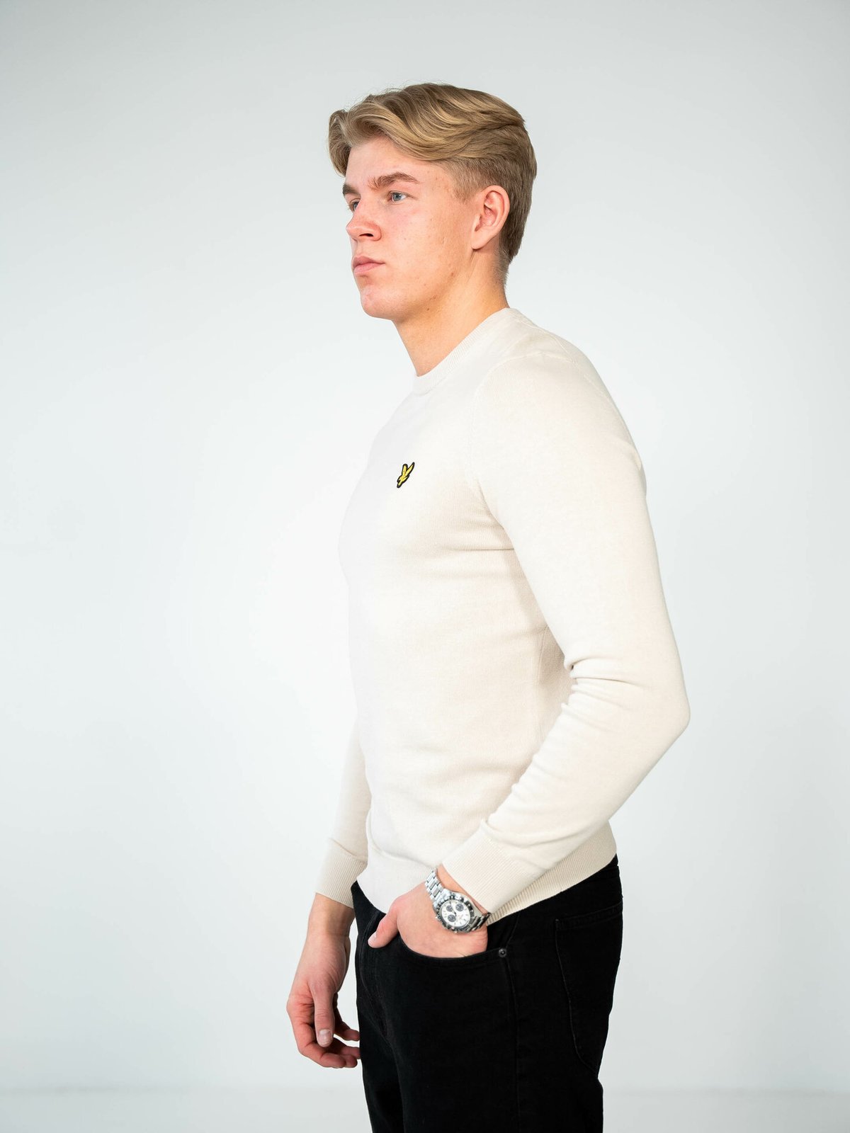Lyle & Scott Crew Neck Cotton Jumper Cove